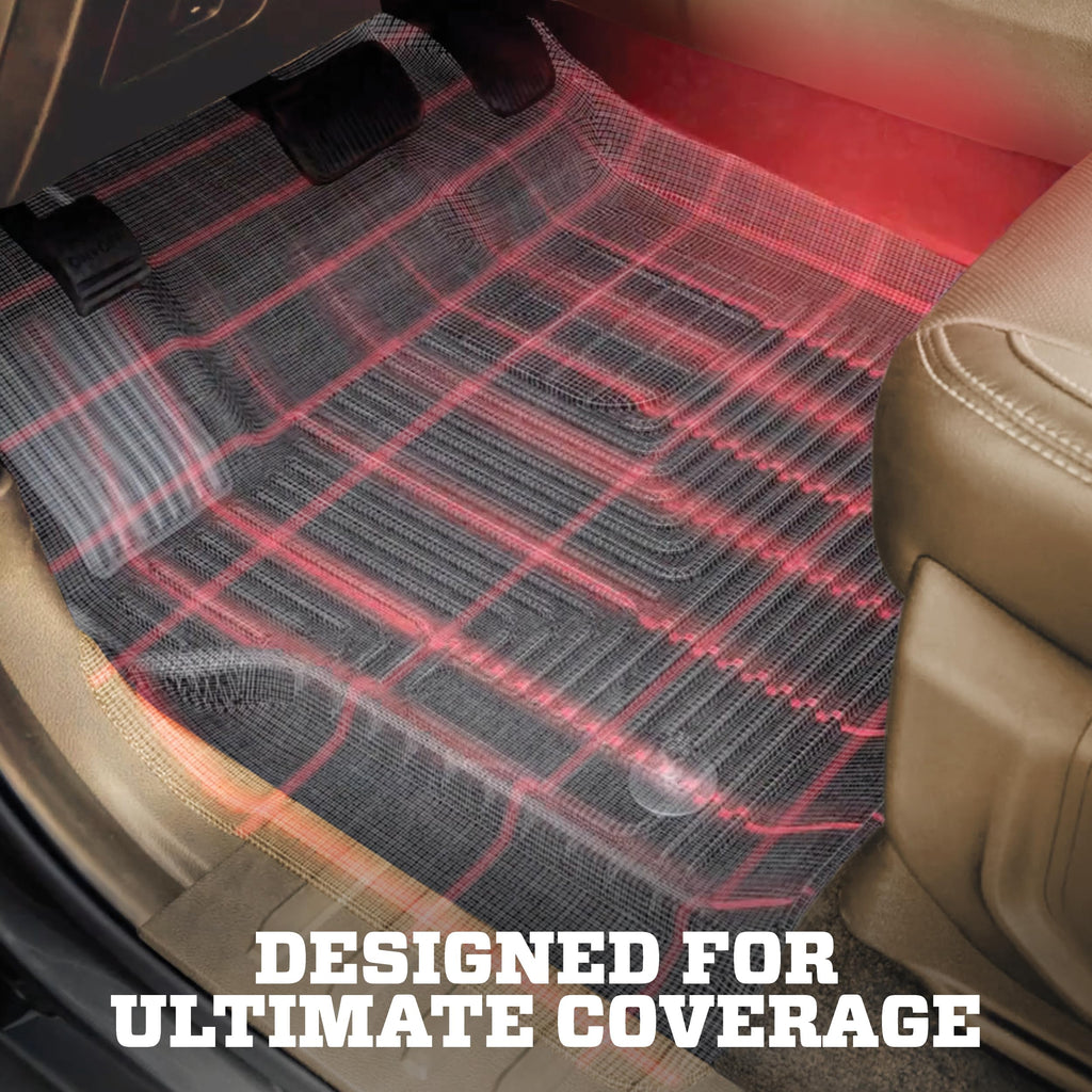 Husky Liners Weatherbeater Floor Mats | Fits 2022-2026 Ford Maverick (EcoBoost Gas Model Only) | Front & 2nd Row, 3-pc Black - 95051