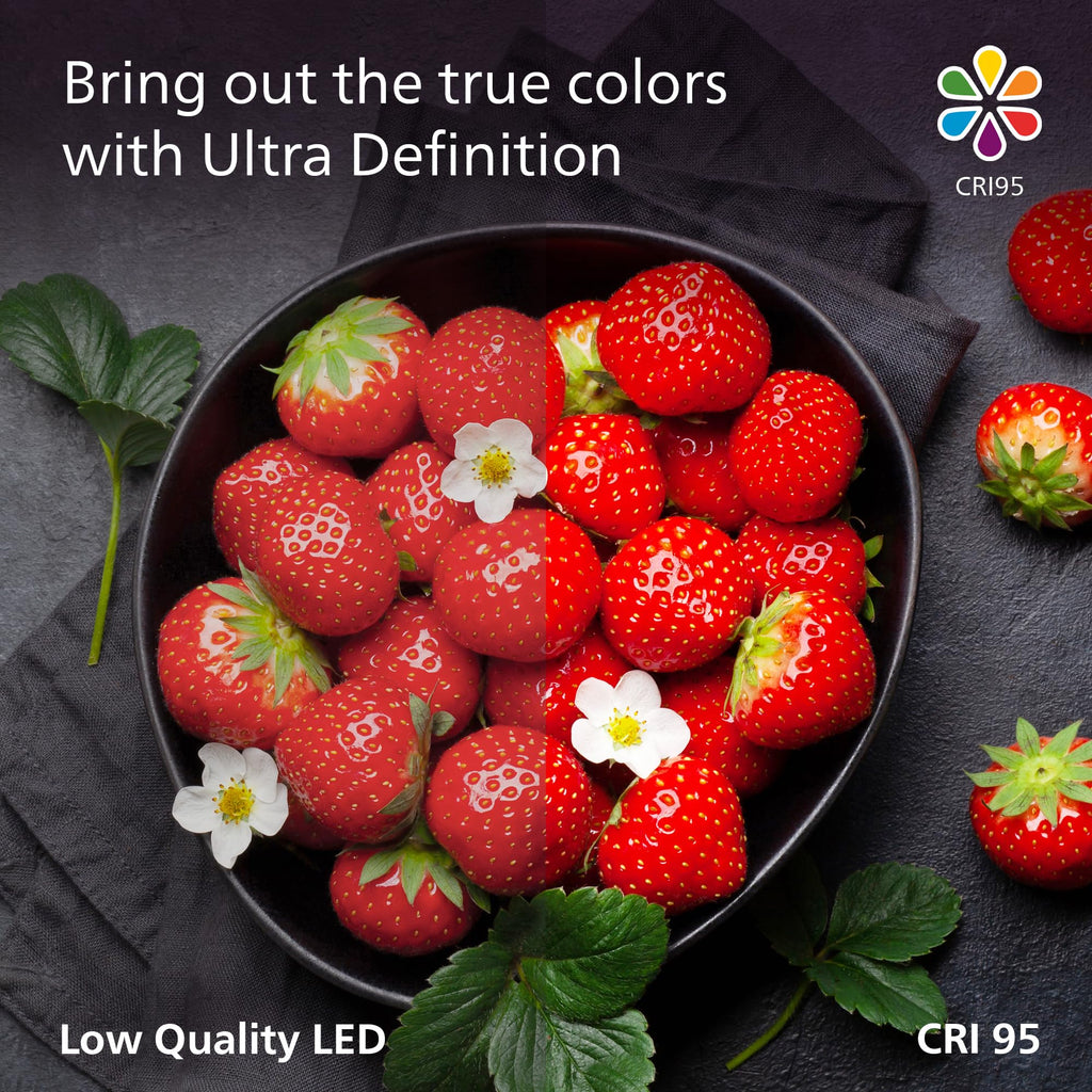 Philips LED 100W A19 8-Pack Ultra Definition (2700K) 1500 Lumen (11.5W = 100W) Dimmable Frosted Flicker-Free Light Bulbs