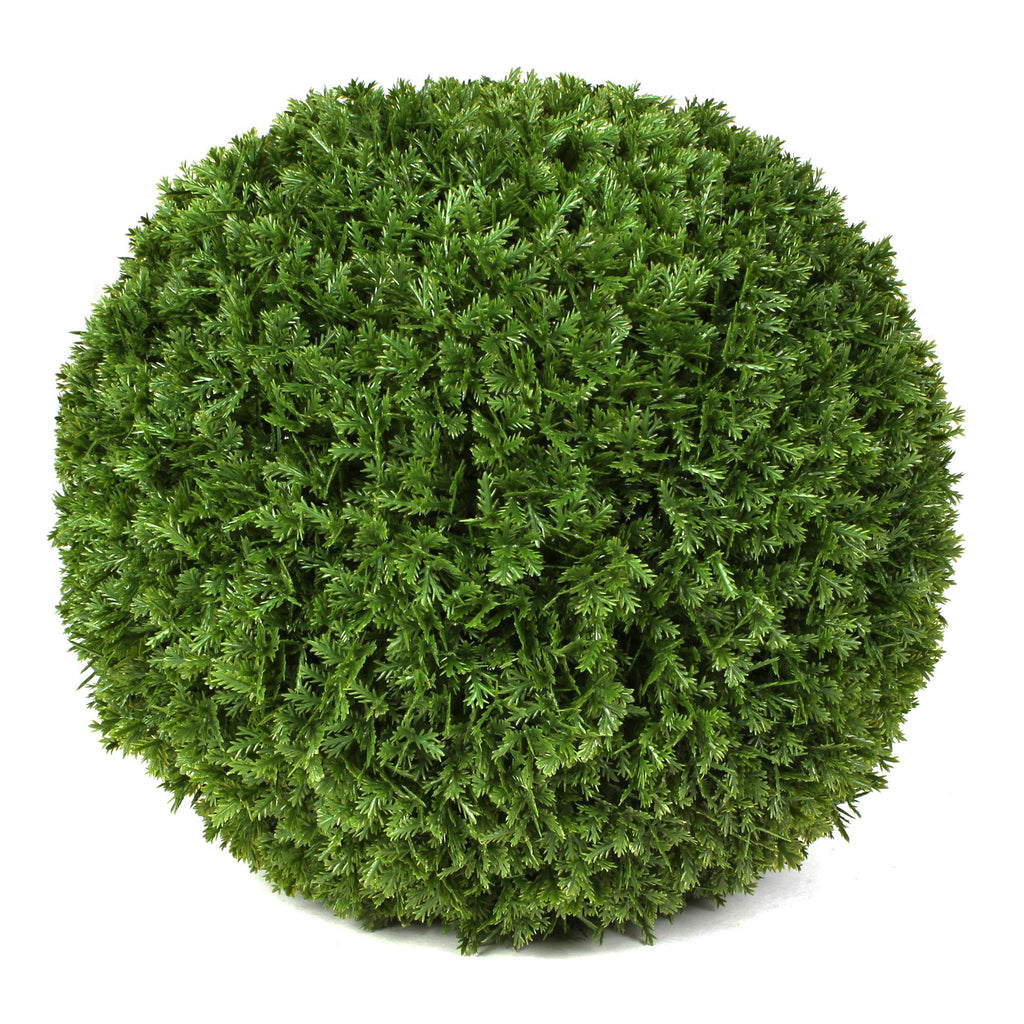 3rd Street Inn XL Baby's Breath Topiary Ball - Artificial Plant Set - Indoor/Outdoor Wedding Party Decor - Faux Foliage Garden Sphere - Tree and Bush Substitute (19")