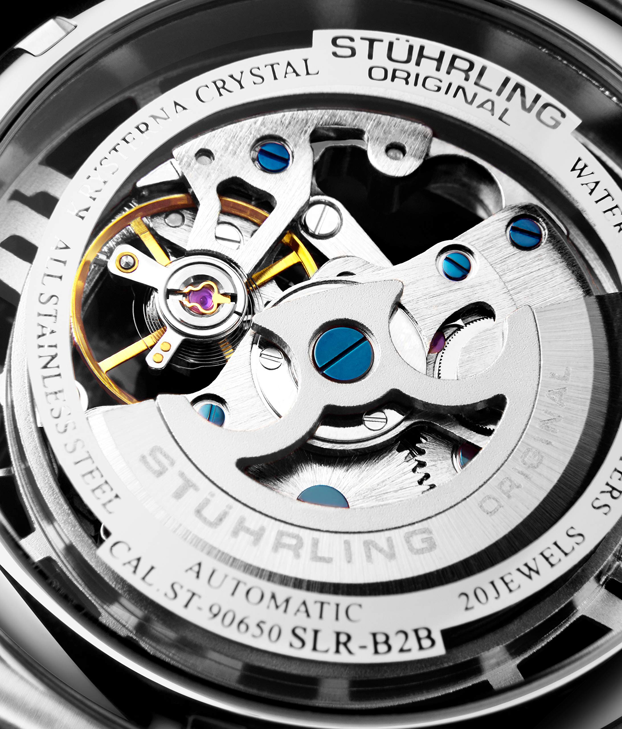 Stührling Original Men’s Skeleton Automatic Watch – Winchester 44 Elite, Stainless Steel Case, Mechanical Movement, Leather Strap