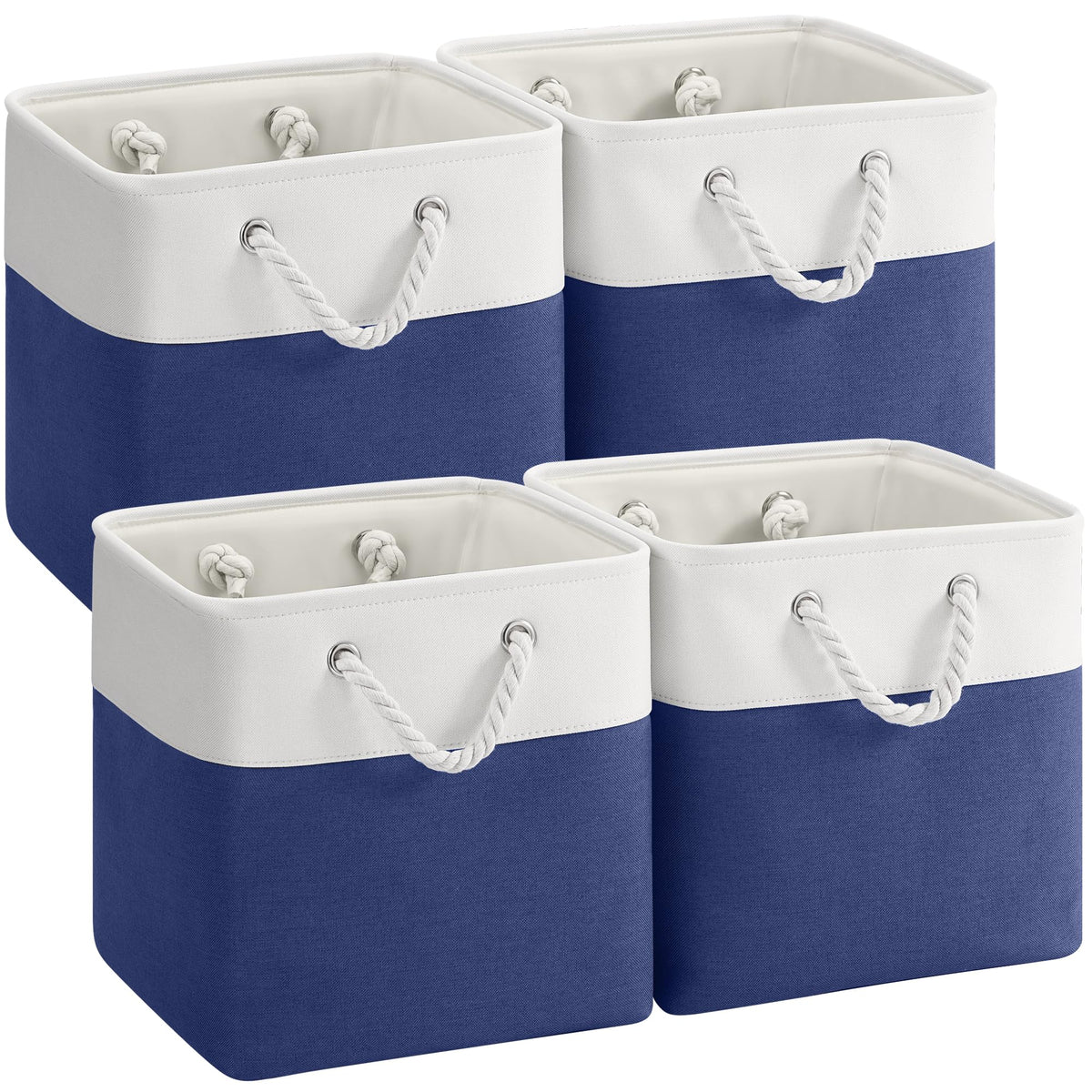 Storage Baskets for Shelves 11.8x7.9x5.2 Inch, Foldable Fabric Storage Bins with Handles, Small Storage Baskets for Organizing Closet, Office, Home Organization (1-Pack, Gray)