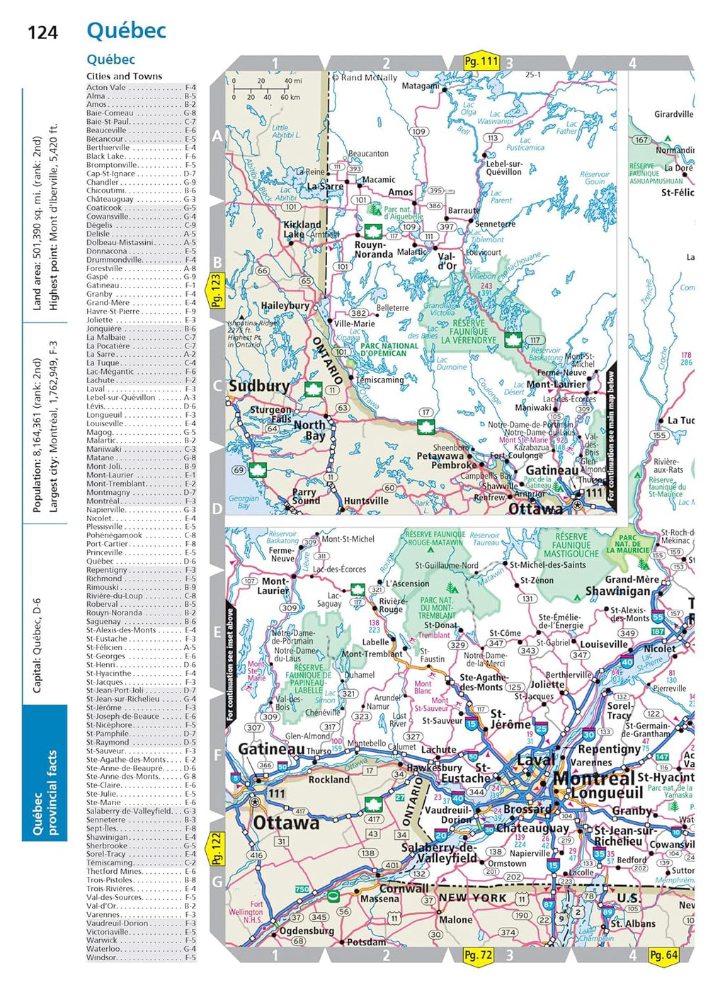 Rand McNally Road Atlas 2025: United States, Canada, Mexico Easy to Read Large Print Maps