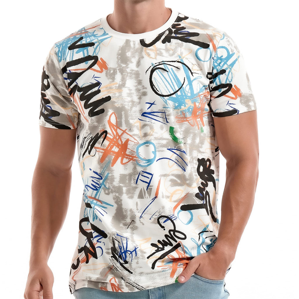 YININF Mens Hipster Hip Hop Short Sleeve Print T-Shirt Shirts Men