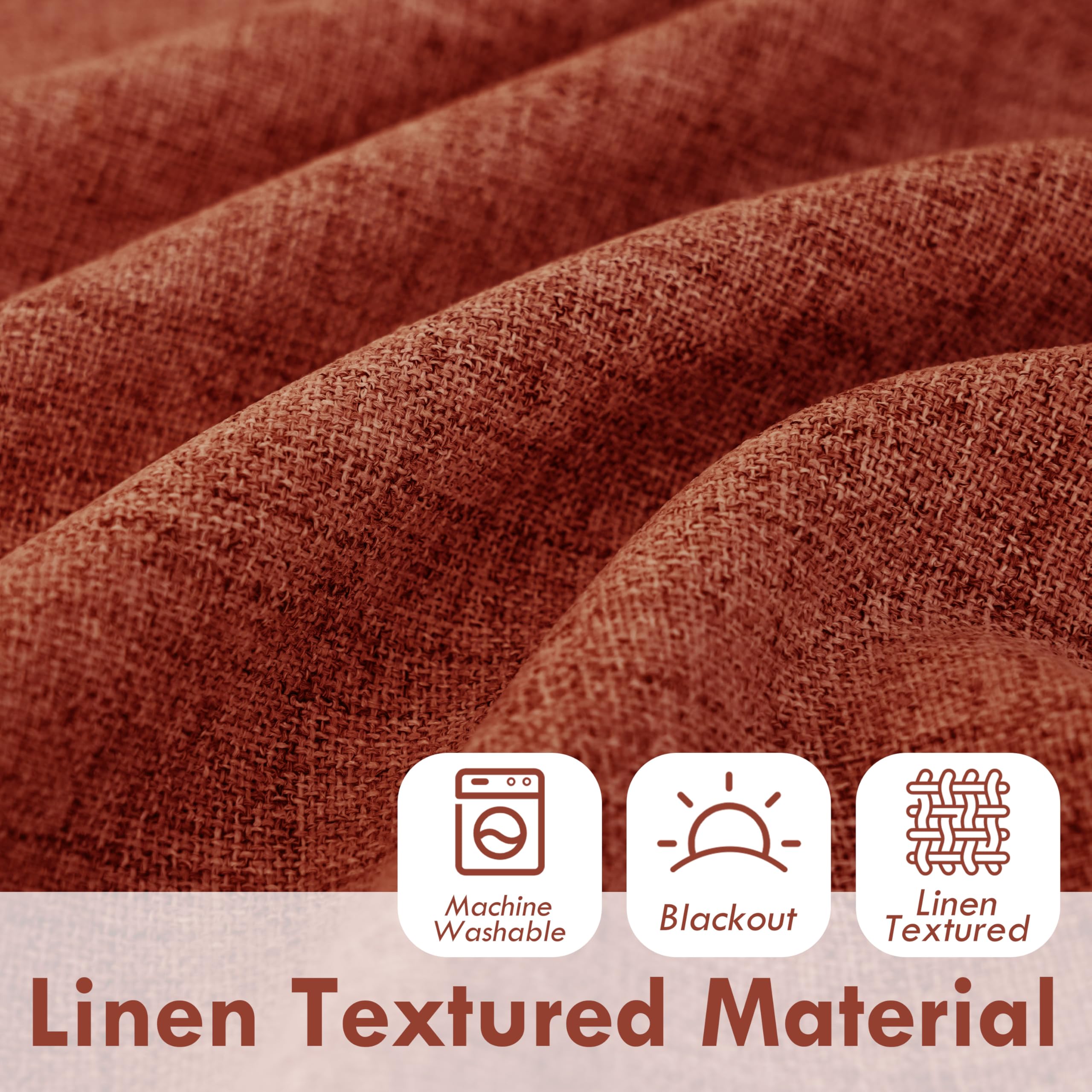 DriftAway Double Layer Linen Blackout Tie Up Curtains Thermal Insulated Fully Lined Balloon Roman Shade Bathroom Window Adjustable Rod Pocket for Small Window 25 Inch by 47 Inch Beige