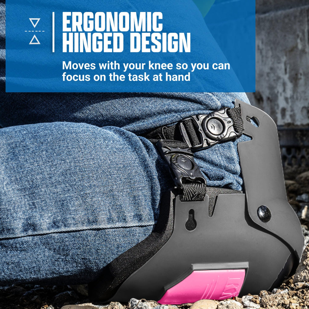 Sellstrom Rodilleras profesionales Ultra Flex III KneePro para hombres y mujeres con amortiguación de espuma de triple capa, carcasa exterior de servicio pesado, clips de velocidad - para trabajos de