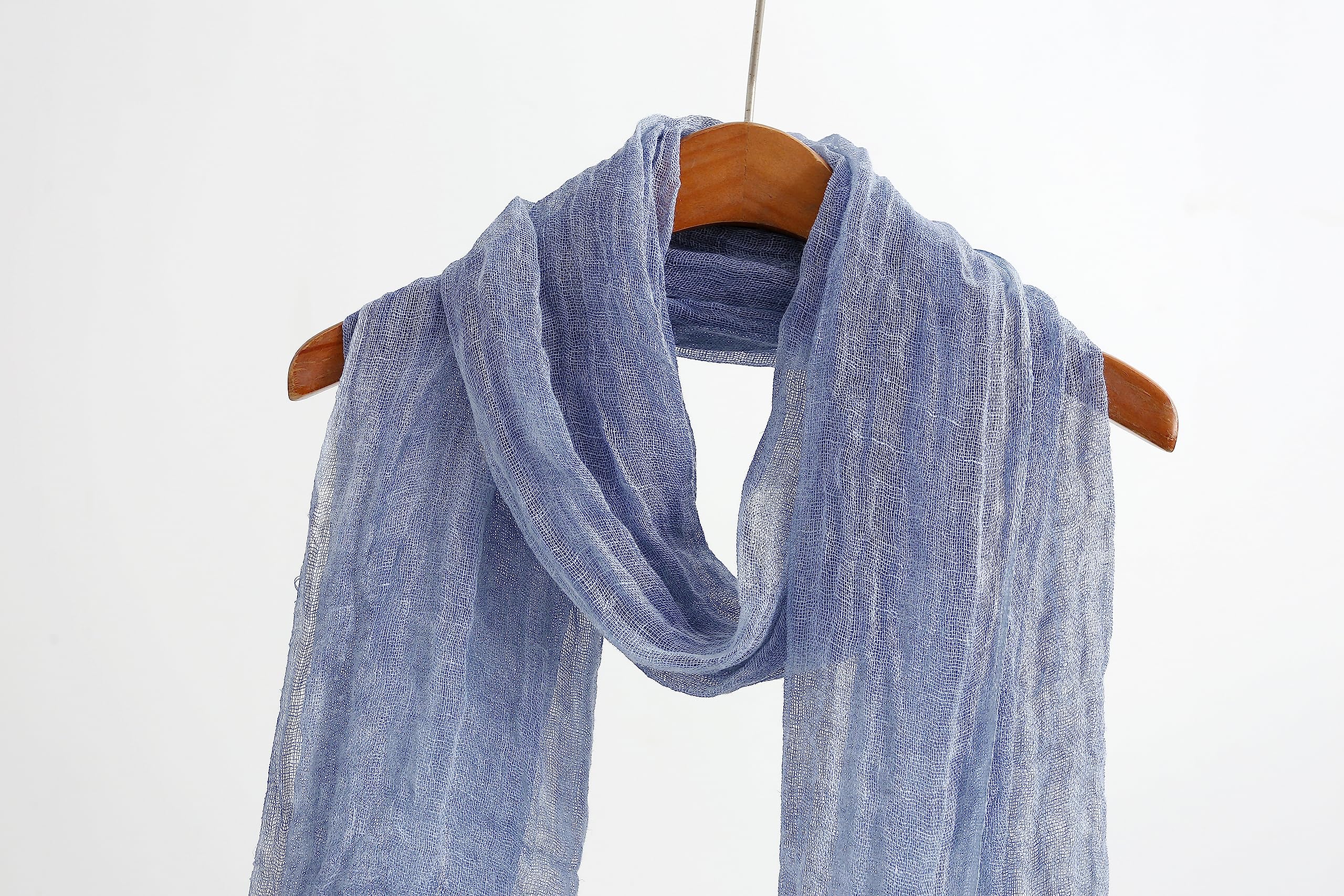 Jeelow Lightweight Summer Scarf Light Shawl Wrap Linen Feel Scarves For Men And Women