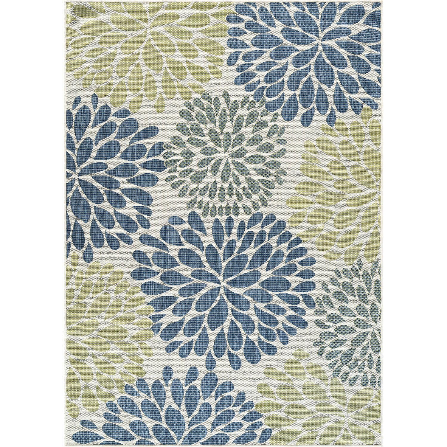 Beverly Rug Outdoor Rug 5x7 Modern Bordered Area Rugs for Indoor and Outdoor Patio Deck Porch Garden Waterproof Weather Sun Resistant Washable Outside Carpet (5 x 7 Beige)