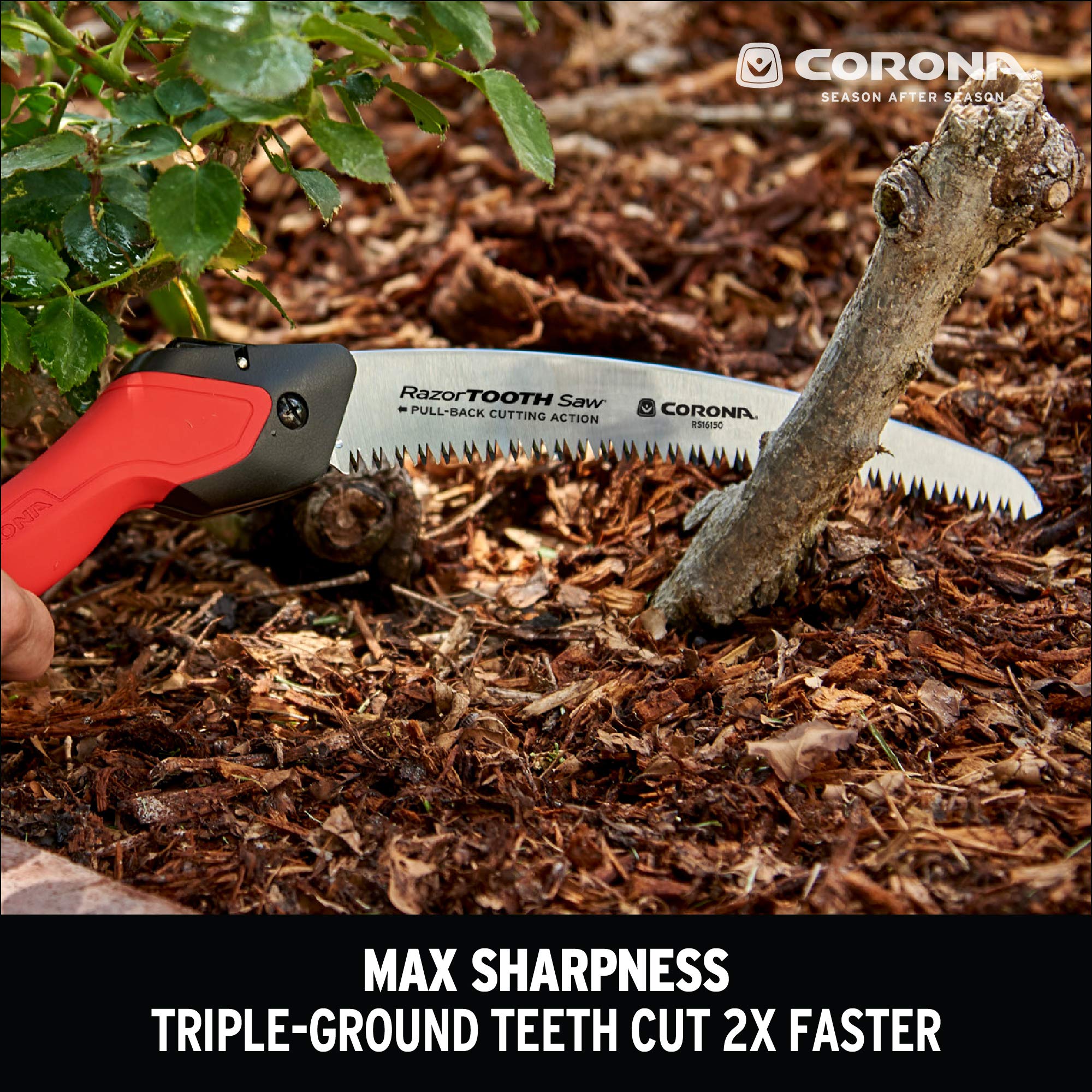 Corona RS 7245 Razor Tooth Folding Saw, 7-Inch Curved Blade, Steel
