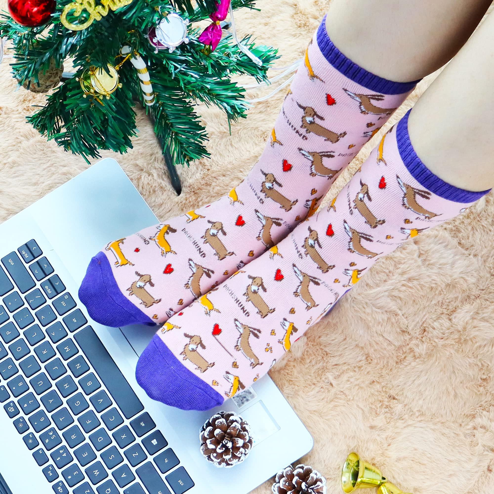 Jeasona Women's Cute Socks Funny Christmas Birthday Gifts for Women Mom Teenage Girls
