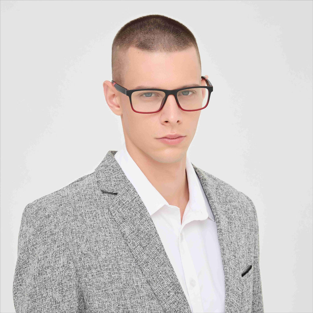 acavefox 4 Pack Reading Glasses 1.0 Men Reader Computer Blue Light Blocking | Fashion Comfortable Eyeglasses with Spring Hinge, Accurate 1.0 Magnification, Anti UV, Lightweight and Sturdy