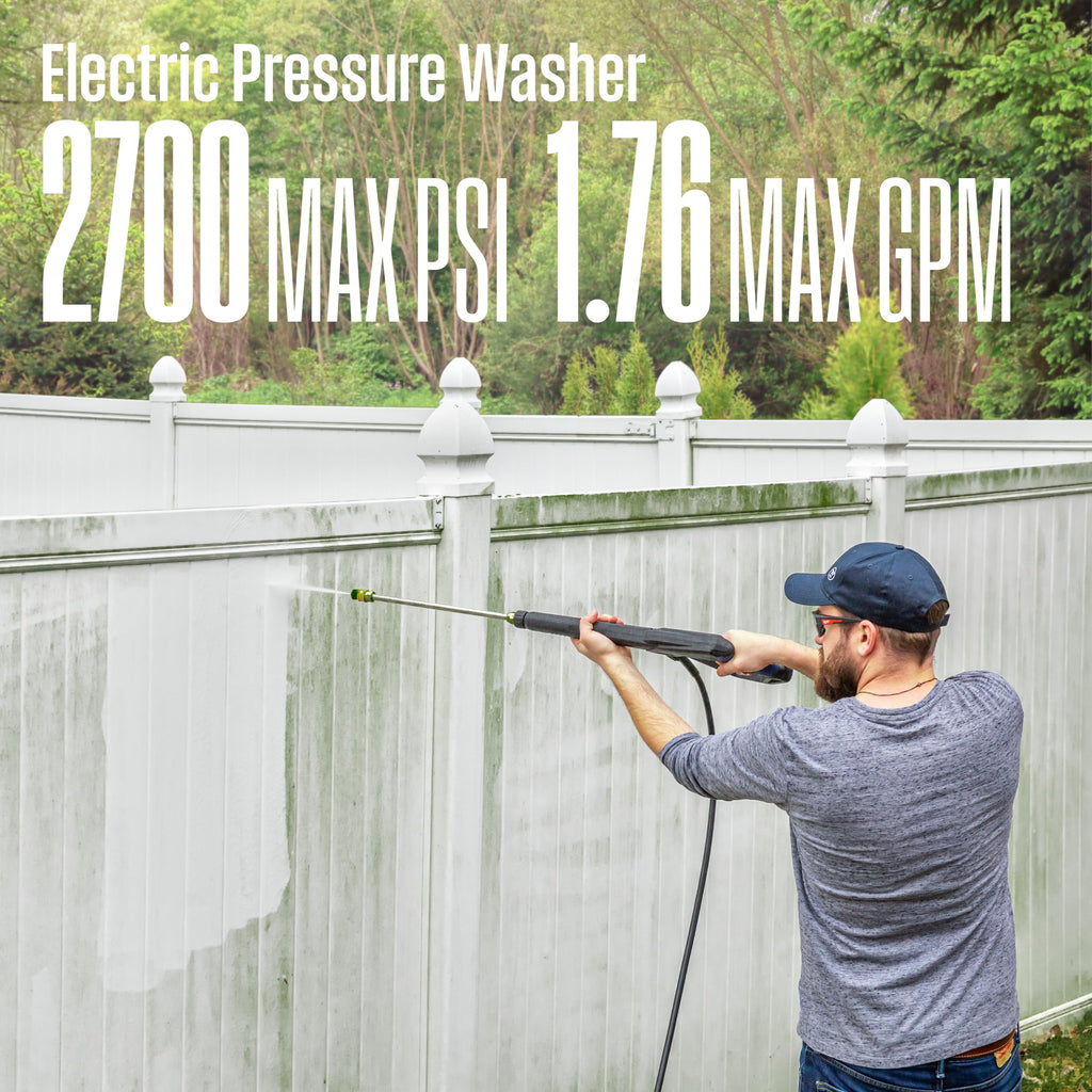 Westinghouse WPX2300e Electric Pressure Washer, 2300 Max PSI and 1.76 Max GPM, Induction Motor, Onboard Soap Tank, Spray Gun and Wand, 5 Nozzle Set, for Cars/Fences/Driveways/Homes/Patios/Furniture
