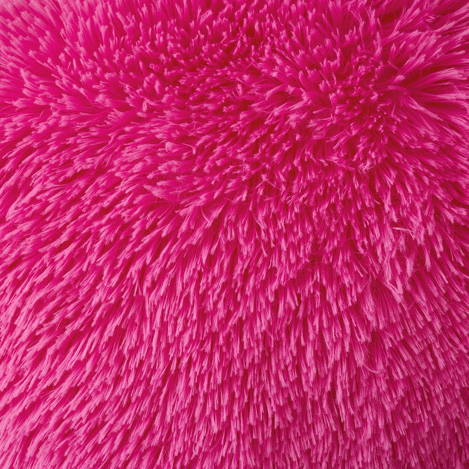 ANRODUO Pack of 2 Baby Pink Throw Pillow Covers Luxury Fluffy Pillows Faux Fur Decorative Pillows Plush Cushion Case Fuzzy Mongolian Merin Style for Bed Couch Sofa Living Room Summer Decor 16x16 Inch