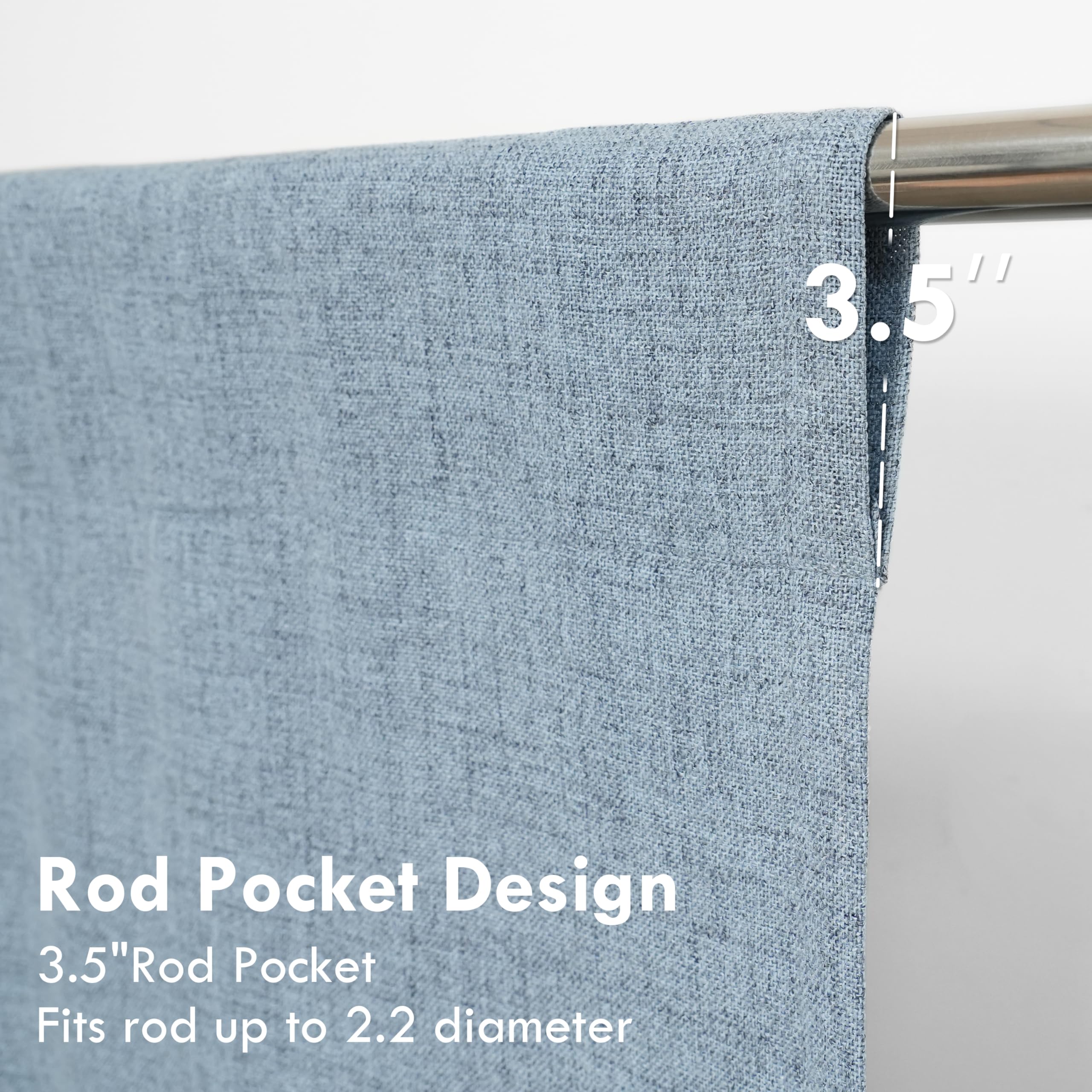DriftAway Double Layer Linen Blackout Tie Up Curtains Thermal Insulated Fully Lined Balloon Roman Shade Bathroom Window Adjustable Rod Pocket for Small Window 25 Inch by 47 Inch Beige
