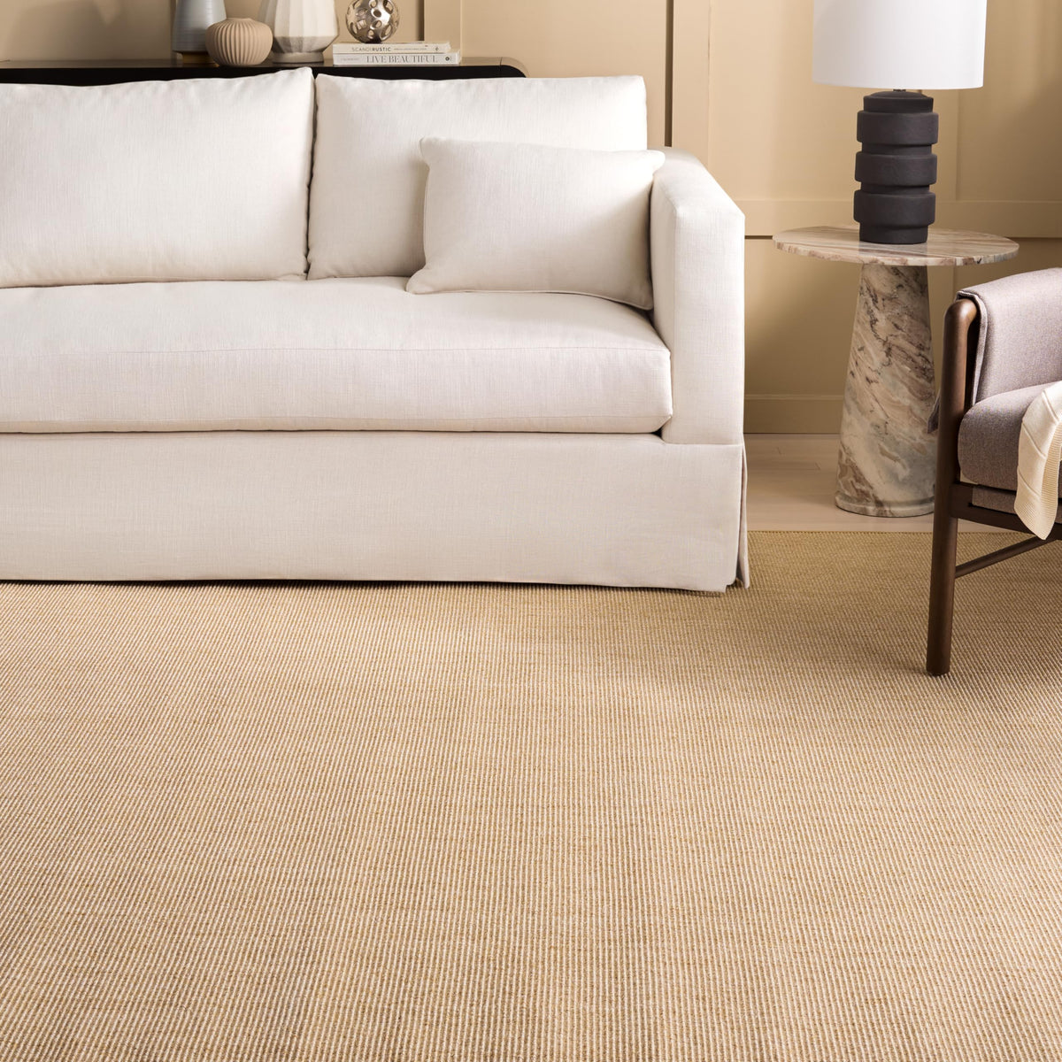 Martha Stewart x SAFAVIEH Area Rug Collection - 1'9" x 2'10", Beige & Ivory, Sisal & Jute, Farmhouse Style, Ideal for Living Room, Bedroom, Office, Dining Space (MSR9501C)