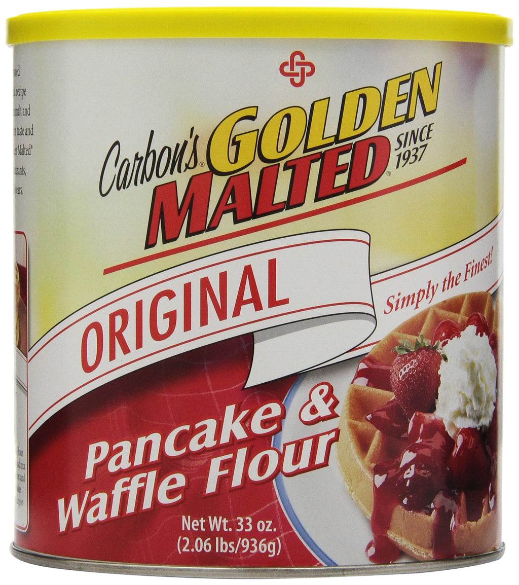 Golden Malted Pancake & Waffle Flour, Original, 33-Ounce Cans (Pack of 3) (Packaging May Vary)
