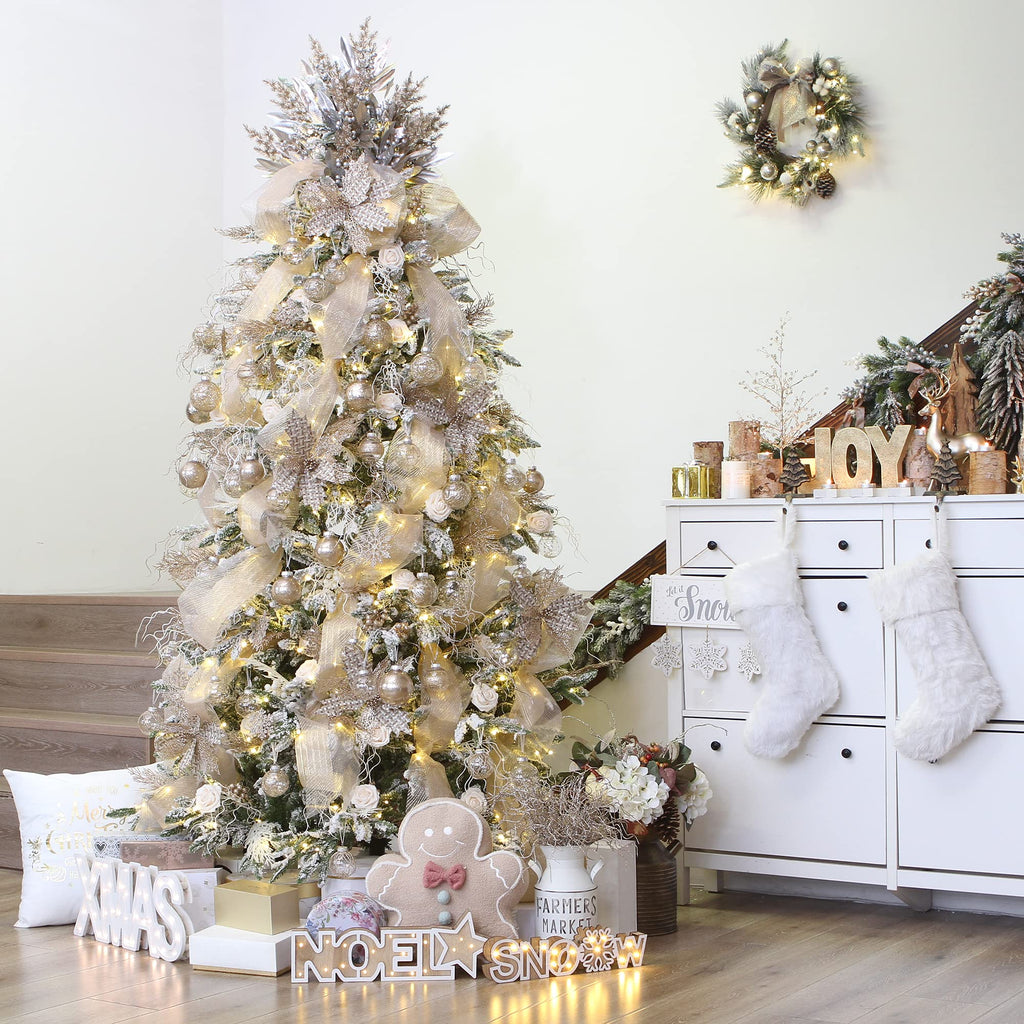Sea Team Shatterproof Clear Plastic Christmas Ball Ornaments Decorative Xmas Balls Baubles Set with Stuffed Delicate Decorations (80mm/3.15 inch 20-Pack, Babyblue)