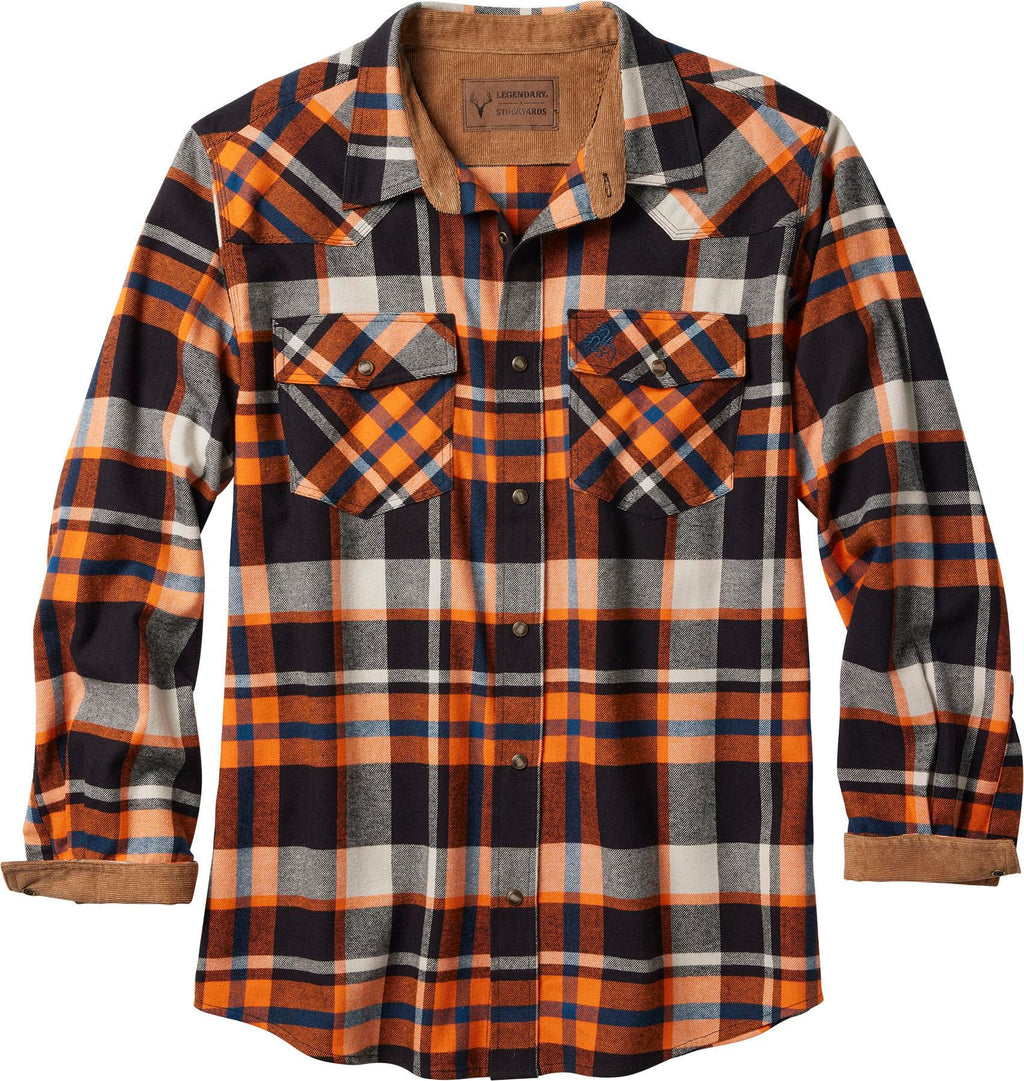 Legendary Whitetails Mens Western Button Up Brushed Cotton Flannel Shirt