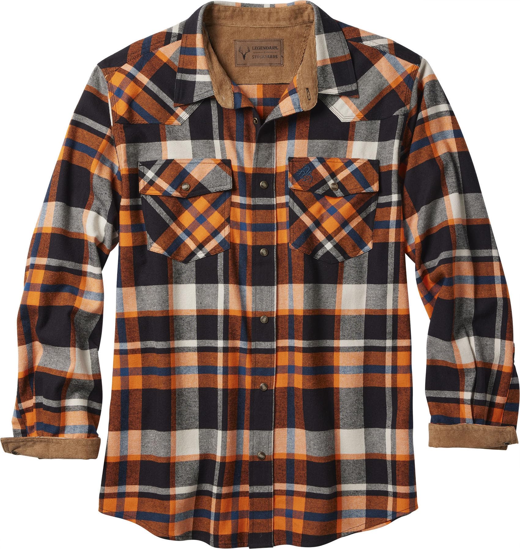 Legendary Whitetails Mens Western Button Up Brushed Cotton Flannel Shirt