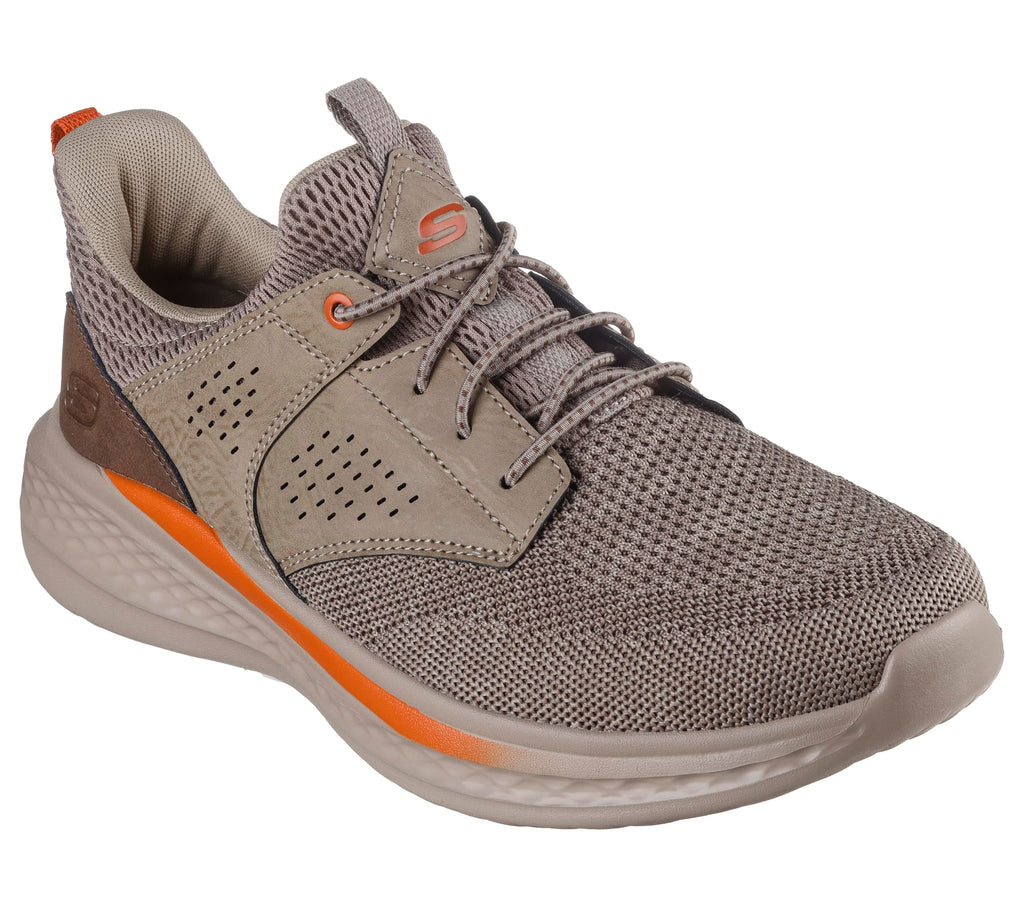 Skechers Men's Streetwear Slade - Breyer Knitted Mesh Bungee Lace W/Quarter Cage Slip On