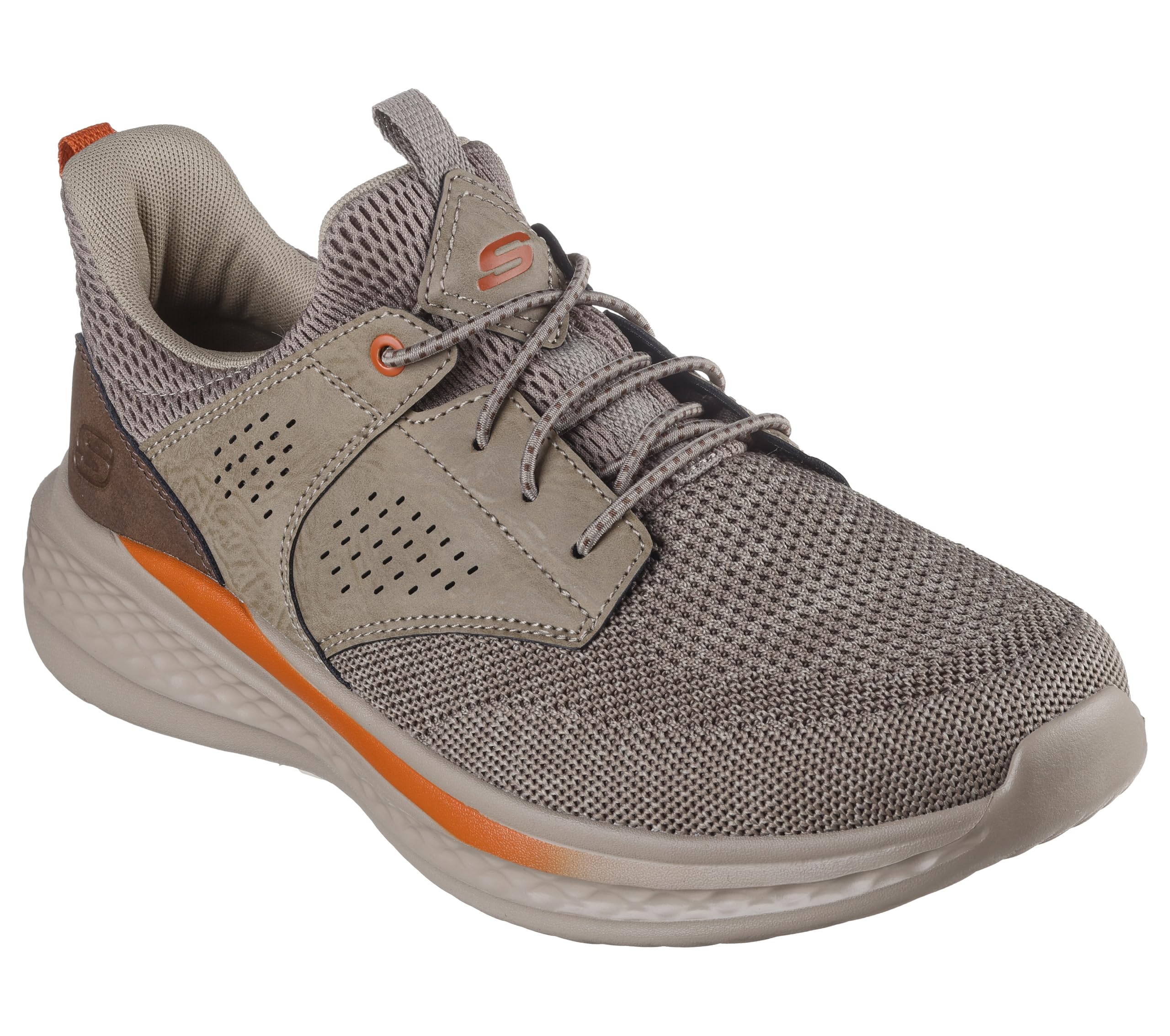 Skechers Men's Streetwear Slade - Breyer Knitted Mesh Bungee Lace W/Quarter Cage Slip On