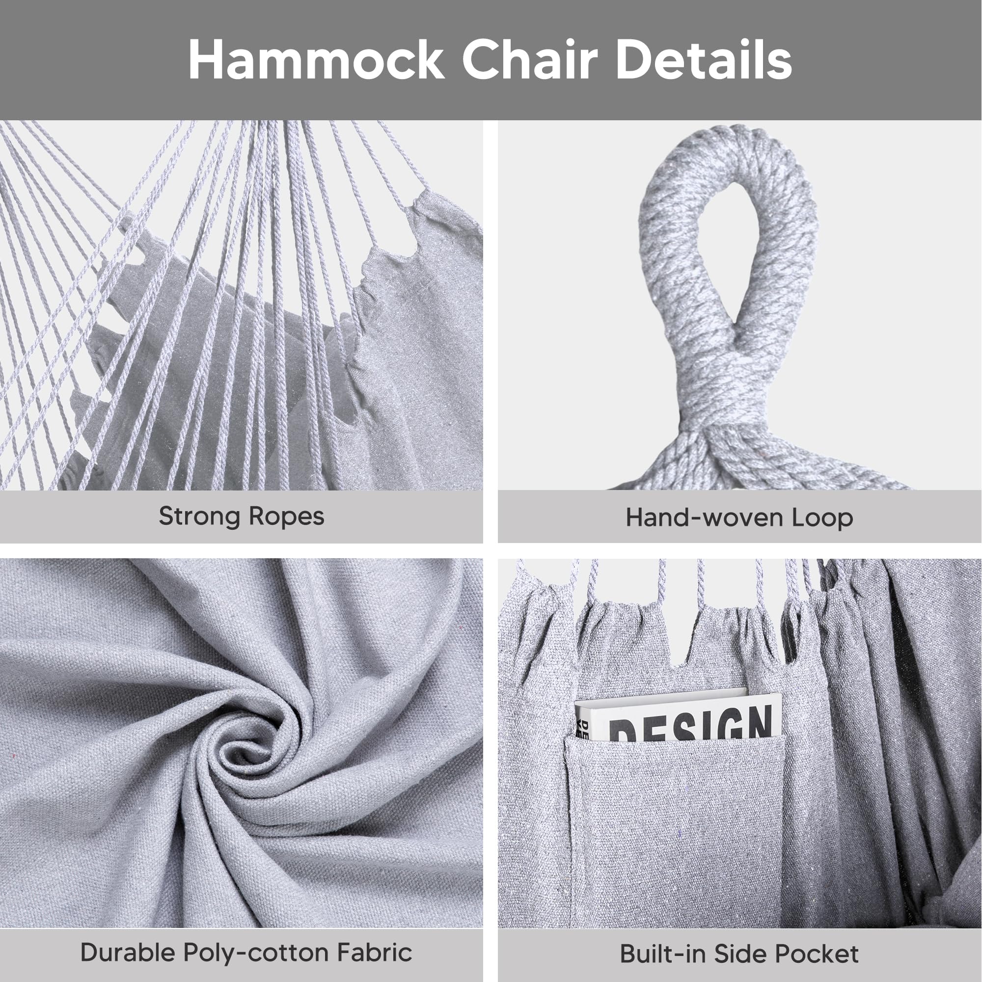 SUNCREAT 2-in-1 Convertible Free Standing Hammock with Stand Included, Camping Backyard Hammock with Stand, Patented, Blue & White Stripe