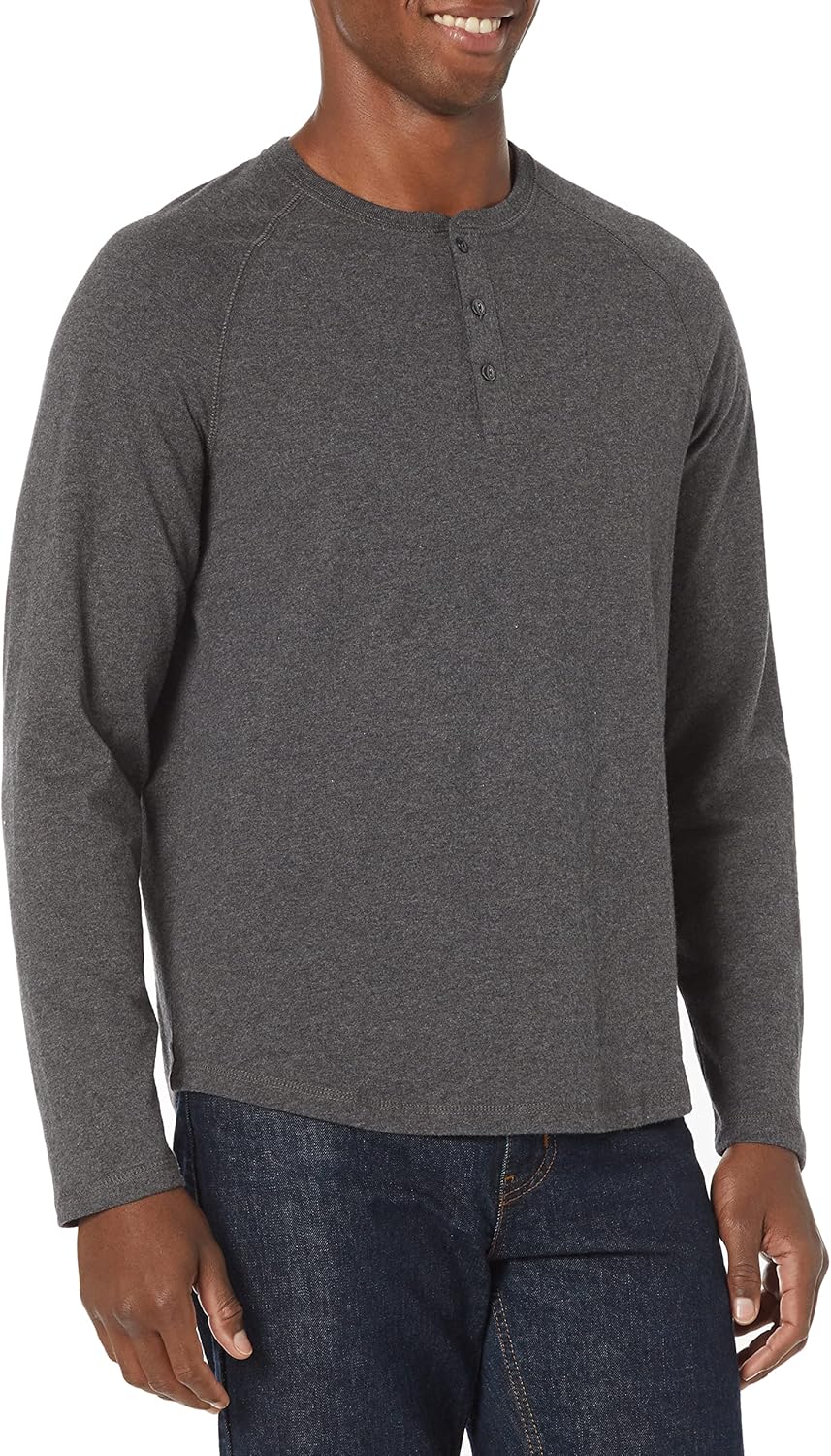 Amazon Essentials Men's Long-Sleeve Henley Shirt