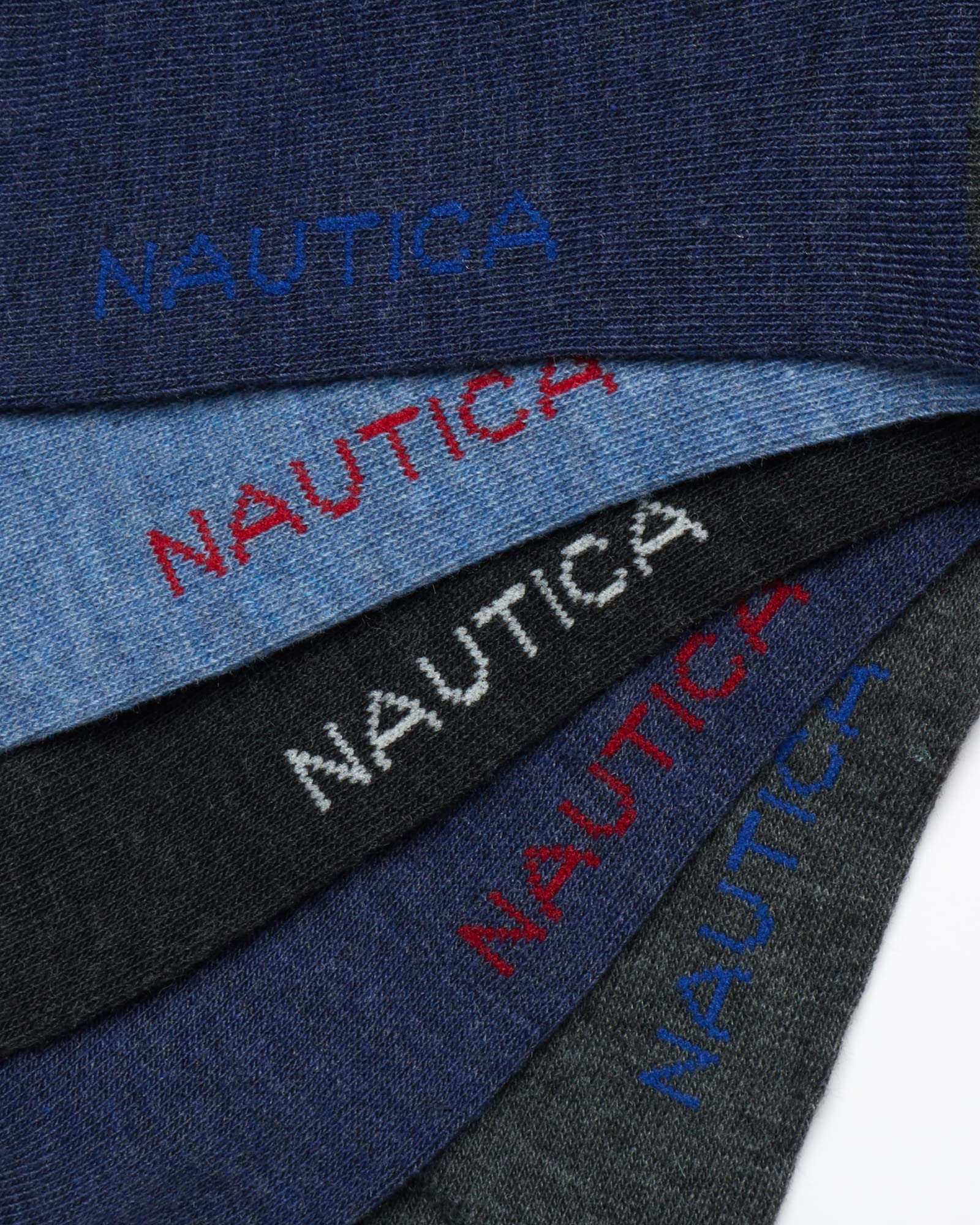 Nautica Mens Dress Socks - 5 Pack Breathable Comfort Stretch Crew-Length Work Socks for Men for Business Formal Wear (6-12.5)
