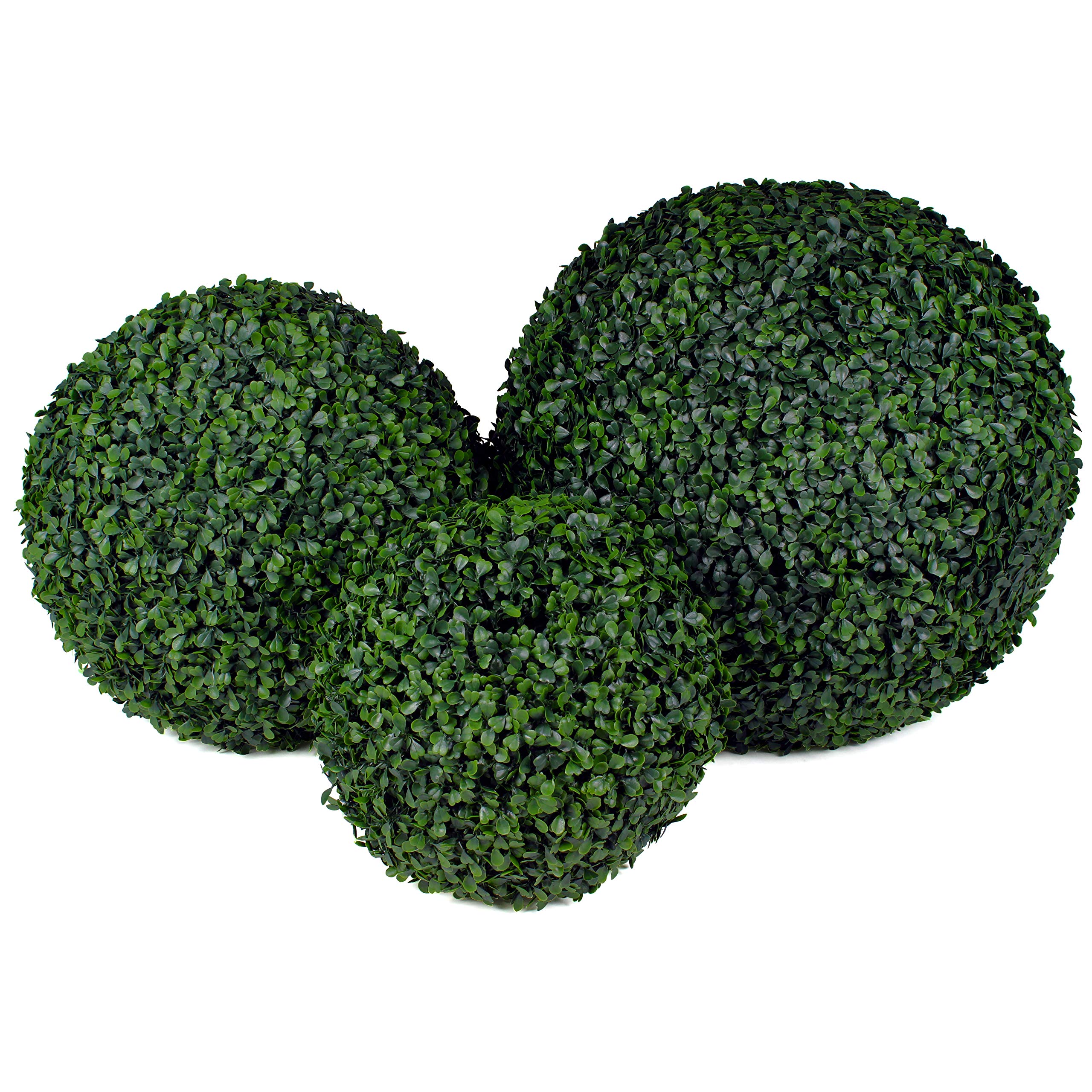 3rd Street Inn XL Baby's Breath Topiary Ball - Artificial Plant Set - Indoor/Outdoor Wedding Party Decor - Faux Foliage Garden Sphere - Tree and Bush Substitute (19")