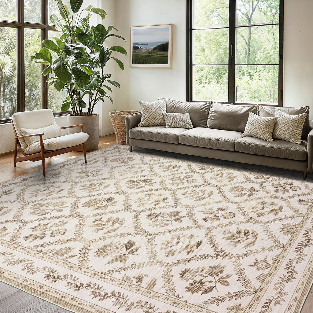 Black Floral Area Rug for Entryway 2x3 Washable Small Rug Low Pile Non Slip Distressed Entry Mat Soft Farmhouse Indoor Entrance Door Mat for Kitchen Bedroom Home Office Black Grey and White