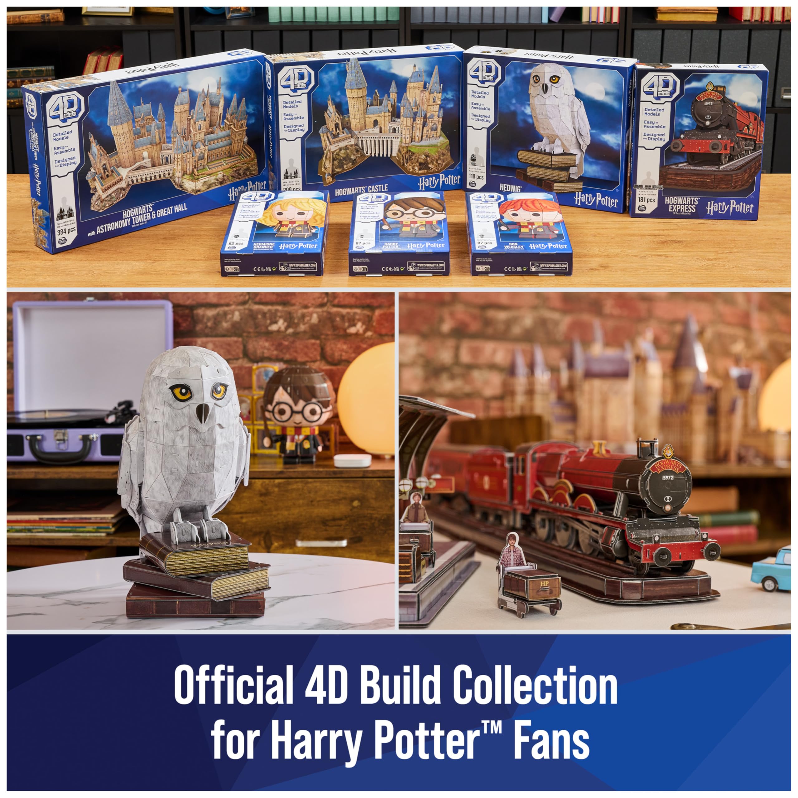 4D Build, Harry Potter Hogwarts Express 3D Model Kit, Harry Potter Collectibles & Desk Decor, Adult Puzzle, Building Toys, 181 Pieces, 3D Puzzles, Gift Ideas for Ages 12 & Up