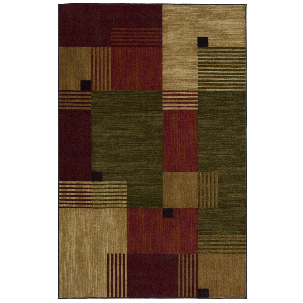 Mohawk Home Alliance Modern Geometric 1' 8" x 2' 10" Area Rug - Red - Perfect for Living Room, Dining Room, Office