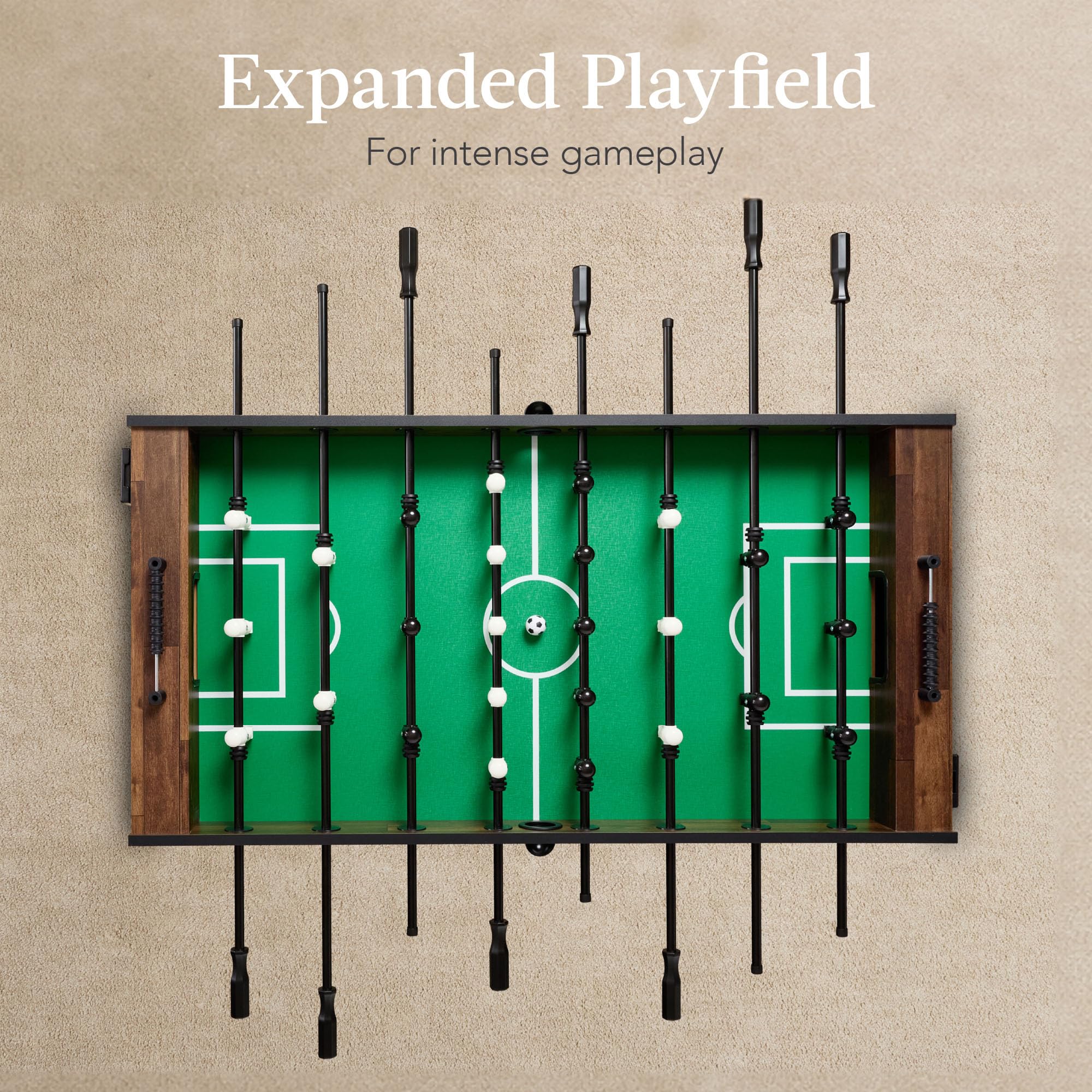 Best Choice Products Full Size 54 Inch Regulation Foosball Table for Home, Game Room - Includes 2 Balls, 2 Cup Holders