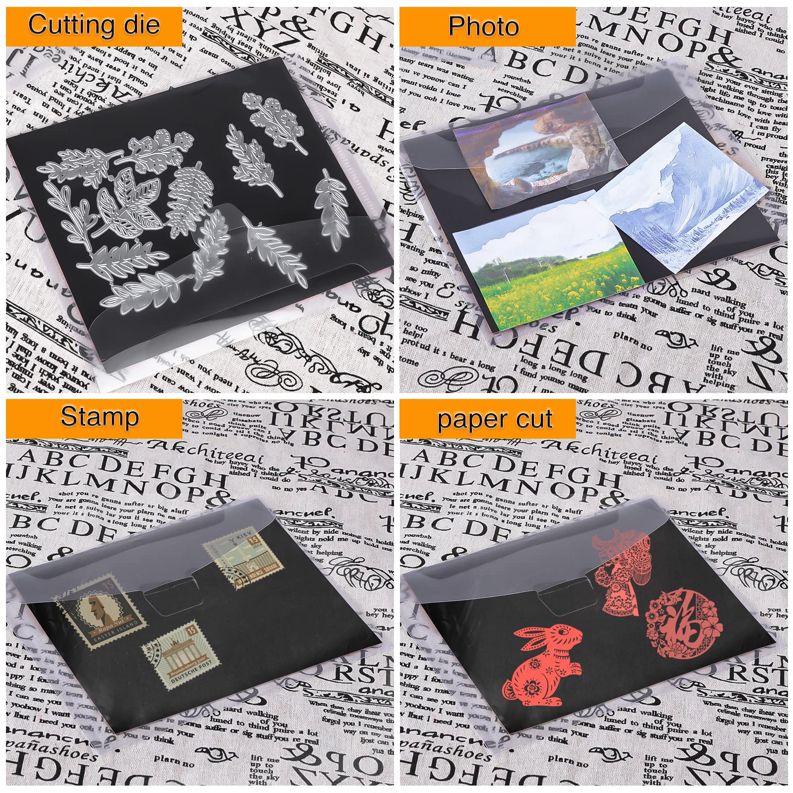 20 PCS Stamp and Die Storage Bag and Rubber Magnetic Sheets,die Storage Set for Storage Die Cutting, DIY Scrapbooking