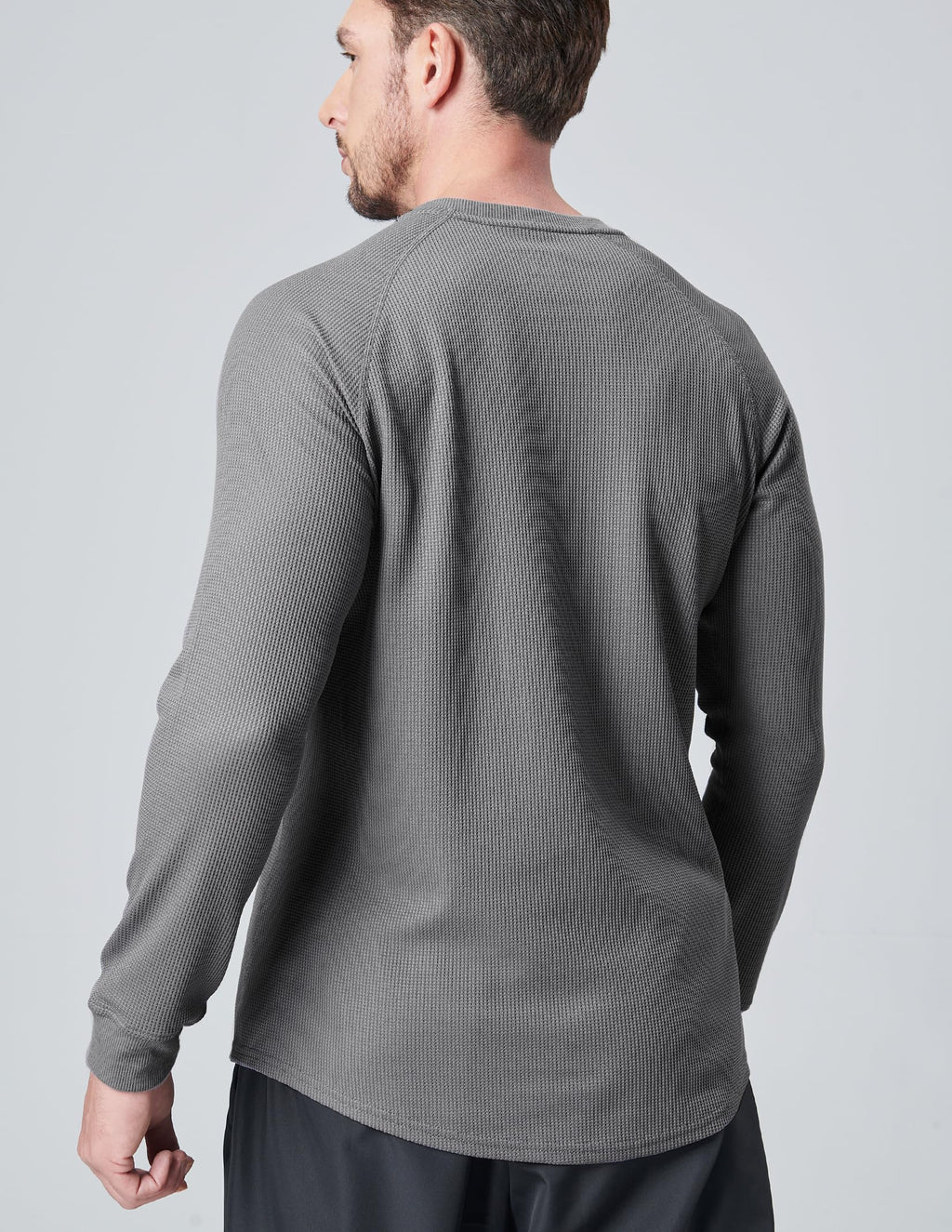 Liberty Pro 3 Pack Mens Waffle Henley Thermal Long Sleeve Shirts, Casual Fitted Fall Shirts for Men