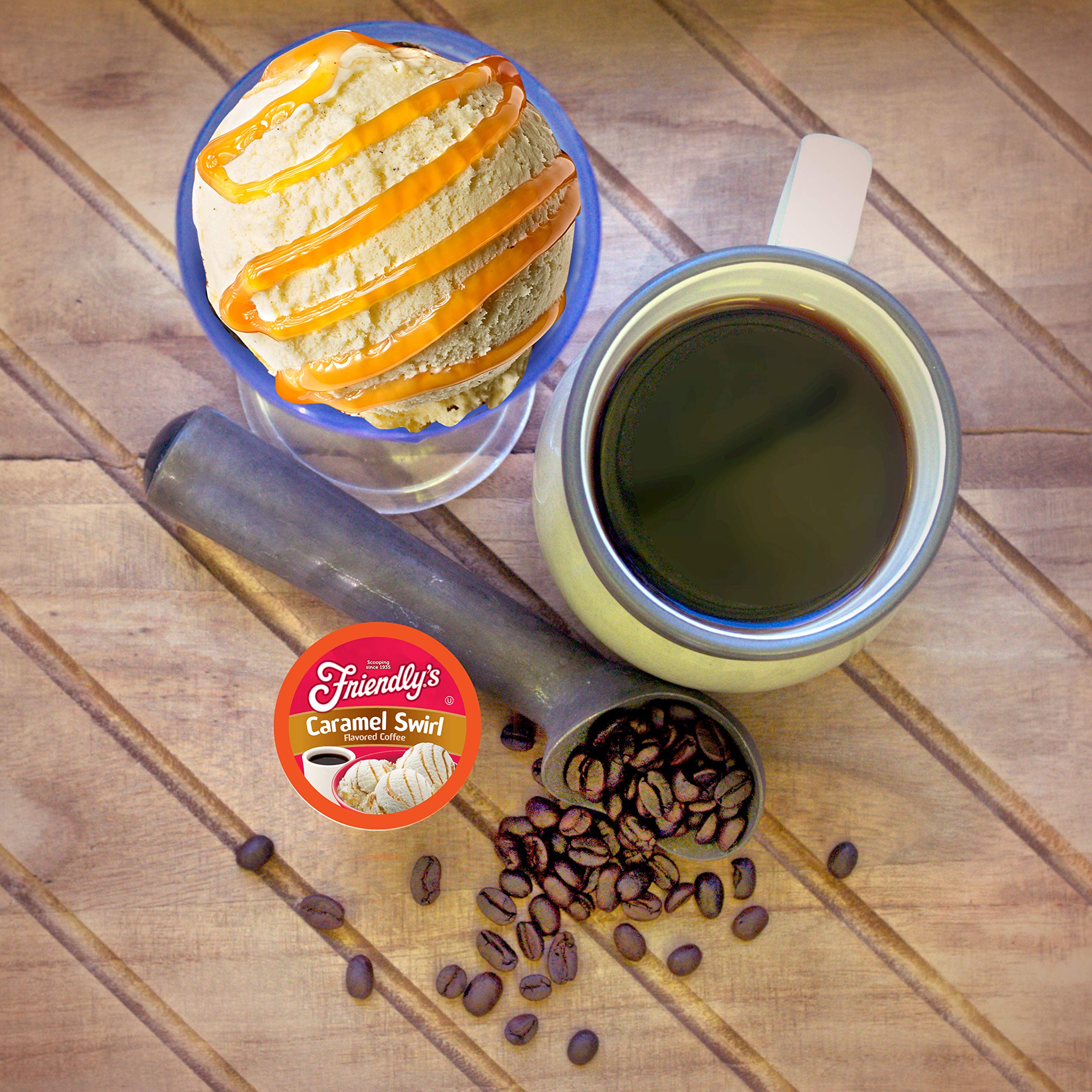 Friendly's Coffee Pods Assorted Flavored Ice Cream Variety Pack Compatible with Keurig K Cup Brewers, Assorted Variety Pack, 40 Count (Pack of 1)