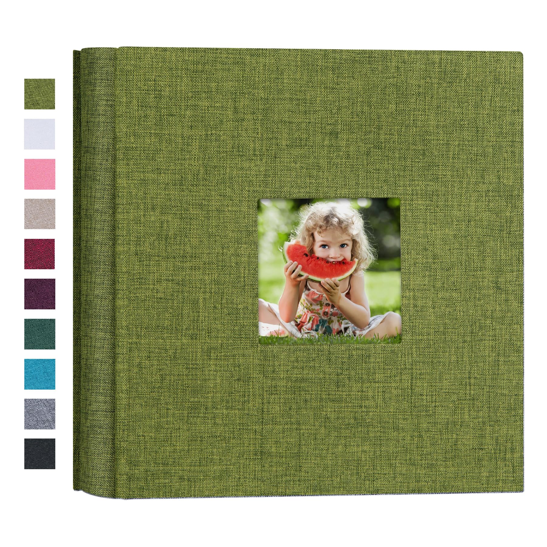Mublalbum Small Photo Album 4x6 100 Photos Linen Cover Picture Book with Horizontal Pockets for Wedding Family Anniversary and Baby (Beige)
