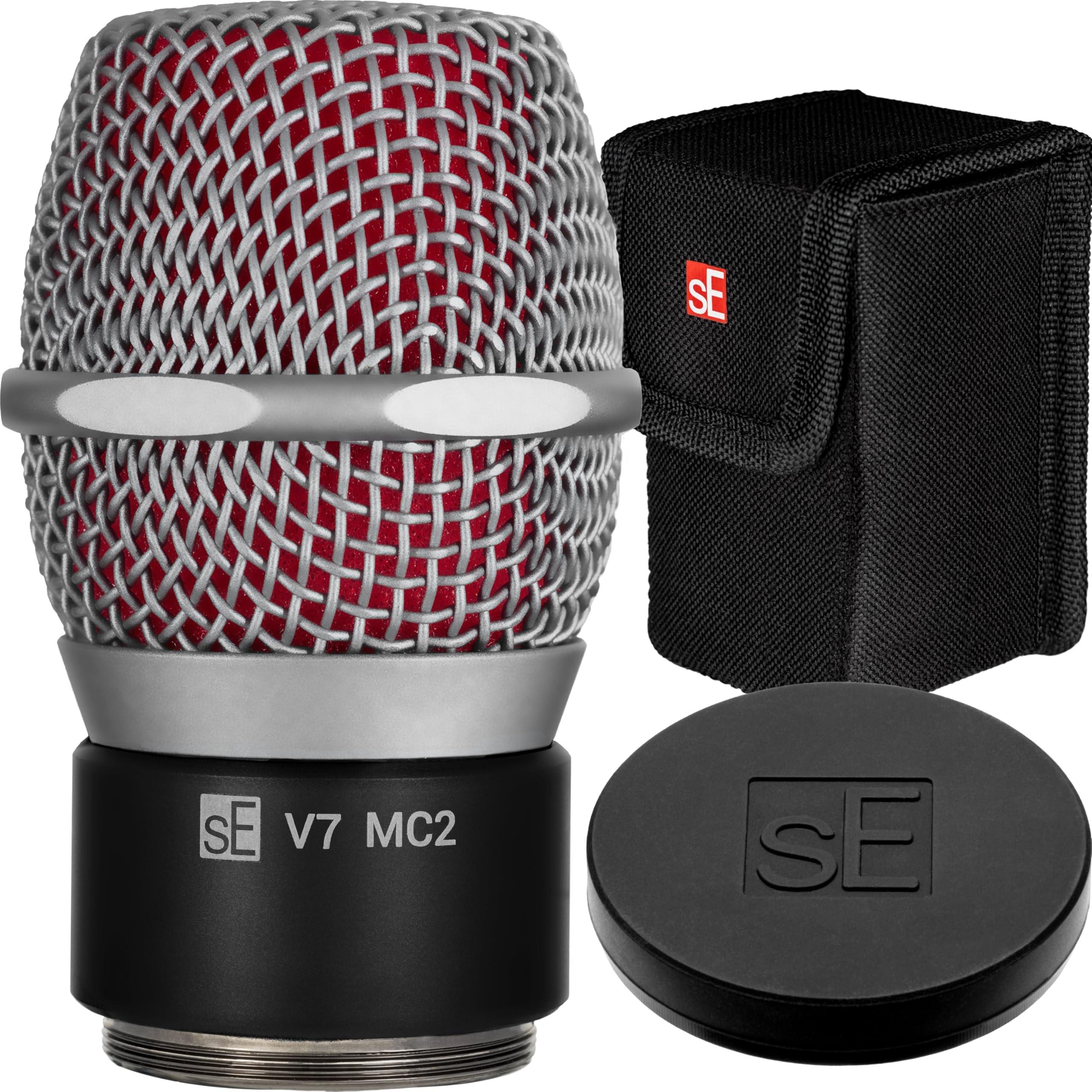 SE ELECTRONICS V7 MC1 Wireless Microphone Capsule - Compatible with Shure Wireless Transmitters - Professional Dynamic Microphone for Singing, Speech & Music Studio Recording (Black)