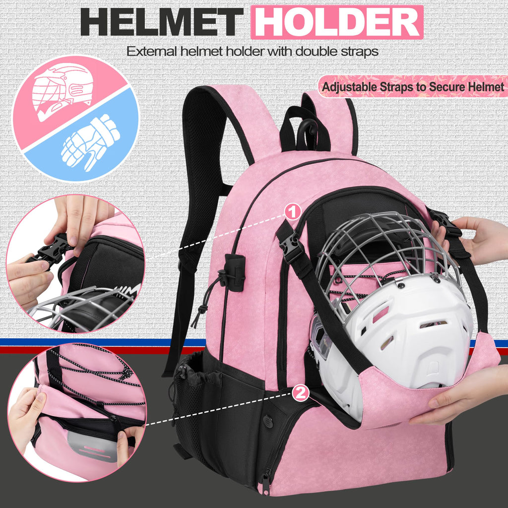 GoHimal Lacrosse Bag Extra Large Lacrosse Backpack with Tow Stick Holder