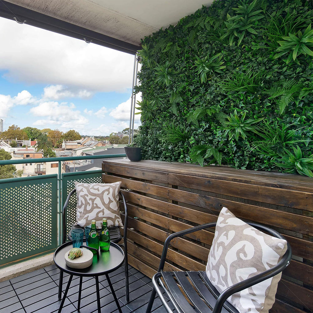 NatraHedge 20''X40'' Artificial Kauai Living Wall Grass Wall Decor, 5Pcs (28SqFt) Hedge Leaf Grass Panels for Indoor, Outdoor, Garden and Balcony Privacy Fence Screen