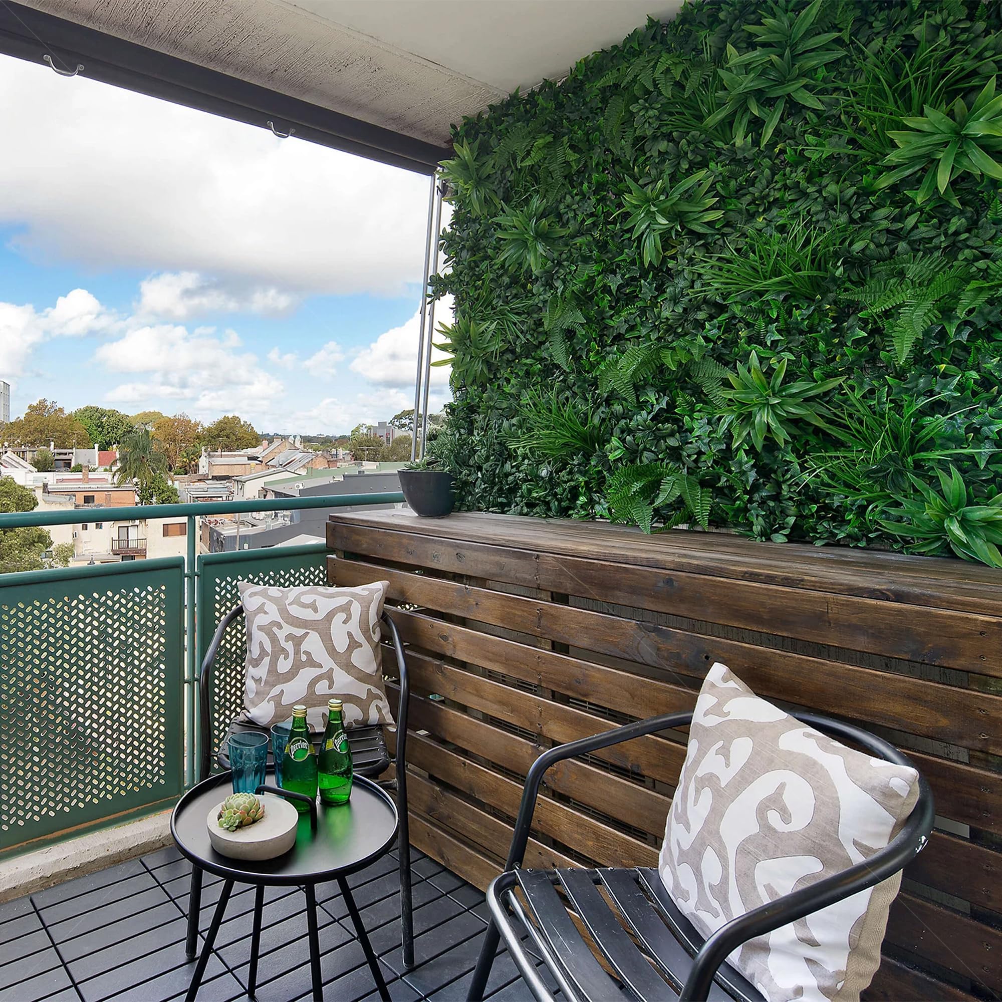 NatraHedge 20''X40'' Artificial Kauai Living Wall Grass Wall Decor, 5Pcs (28SqFt) Hedge Leaf Grass Panels for Indoor, Outdoor, Garden and Balcony Privacy Fence Screen