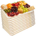 Plasticpro Plastic Serving Trays - Serving Platters Rectangle 9X13 Disposable Party Dish 4 Black Trays