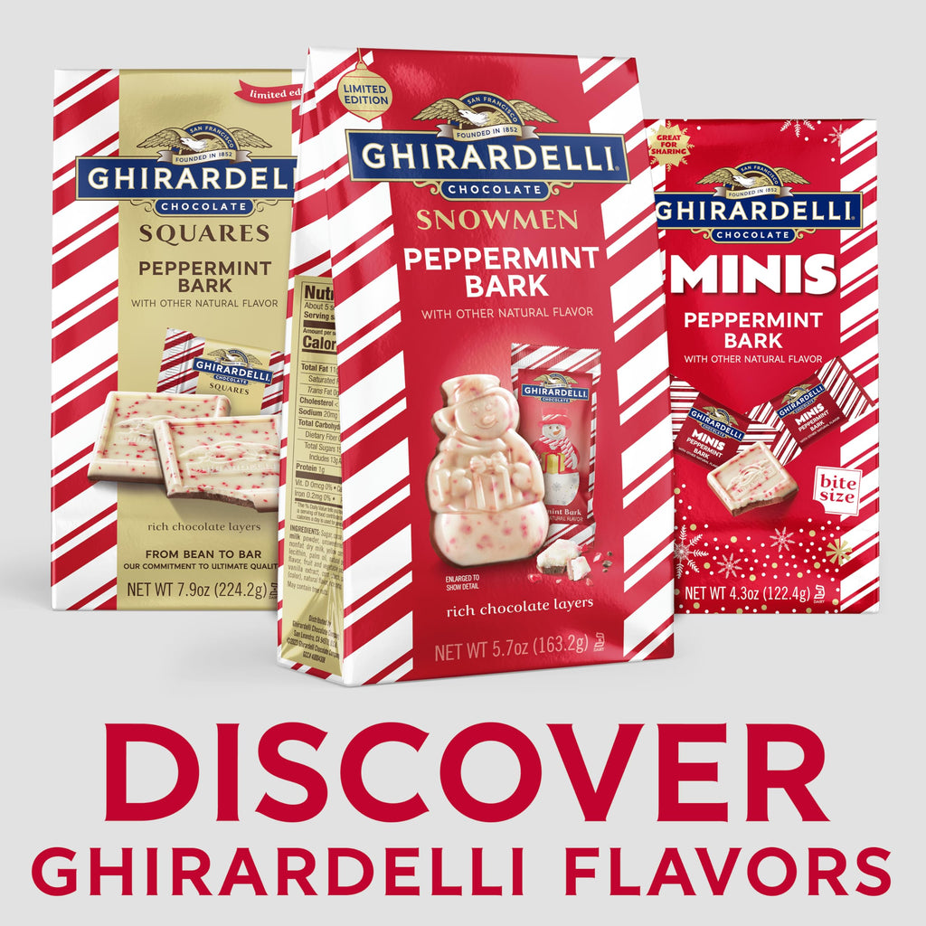 Ghirardelli Peppermint Bark Collection, Holiday Chocolate Assortment, Dark and White Chocolate with Peppermint, 10.4 oz