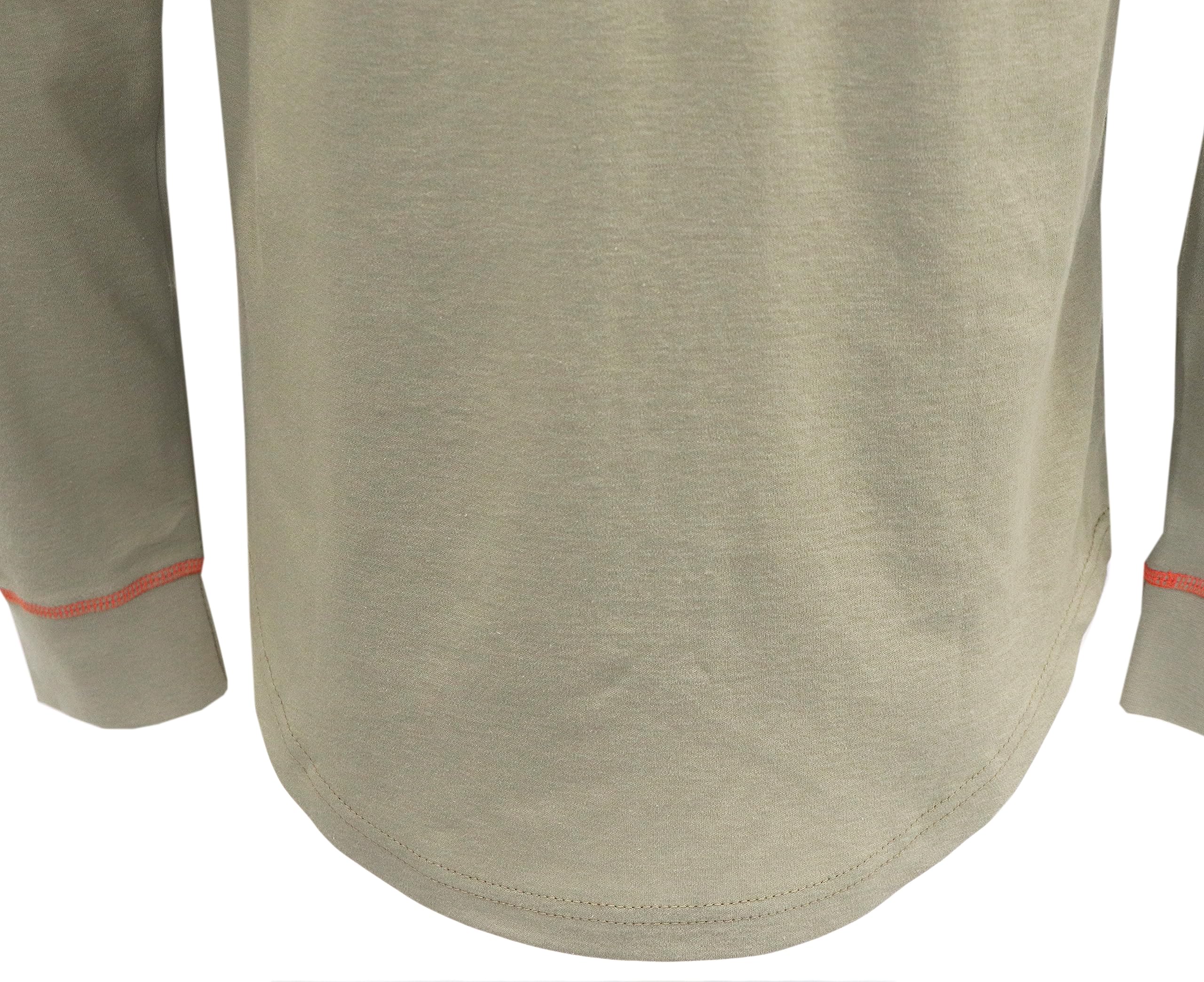 BOCOMAL FR Shirts for Men Lightweight Crew Long Sleeve Flame Resistant/Fire Retardant Shirt…