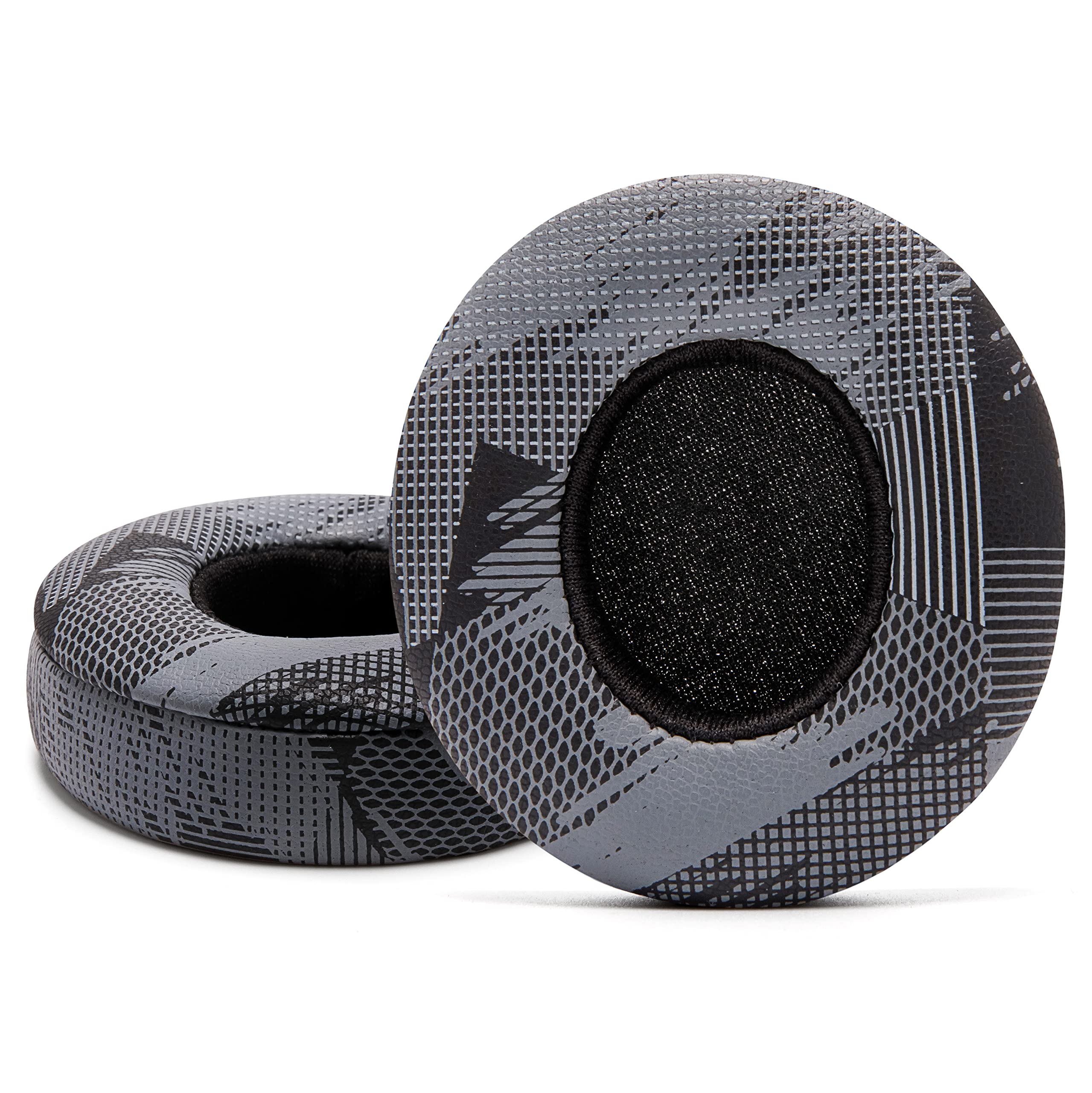 WC Extra Thick Replacement Earpads for Beats Solo 2 & 3 by Wicked Cushions - Ear Pads for Beats Solo 2 & 3 Wireless ON-Ear Headphones - Soft Leather, Luxury Memory Foam, Strong Adhesive | 90's Black