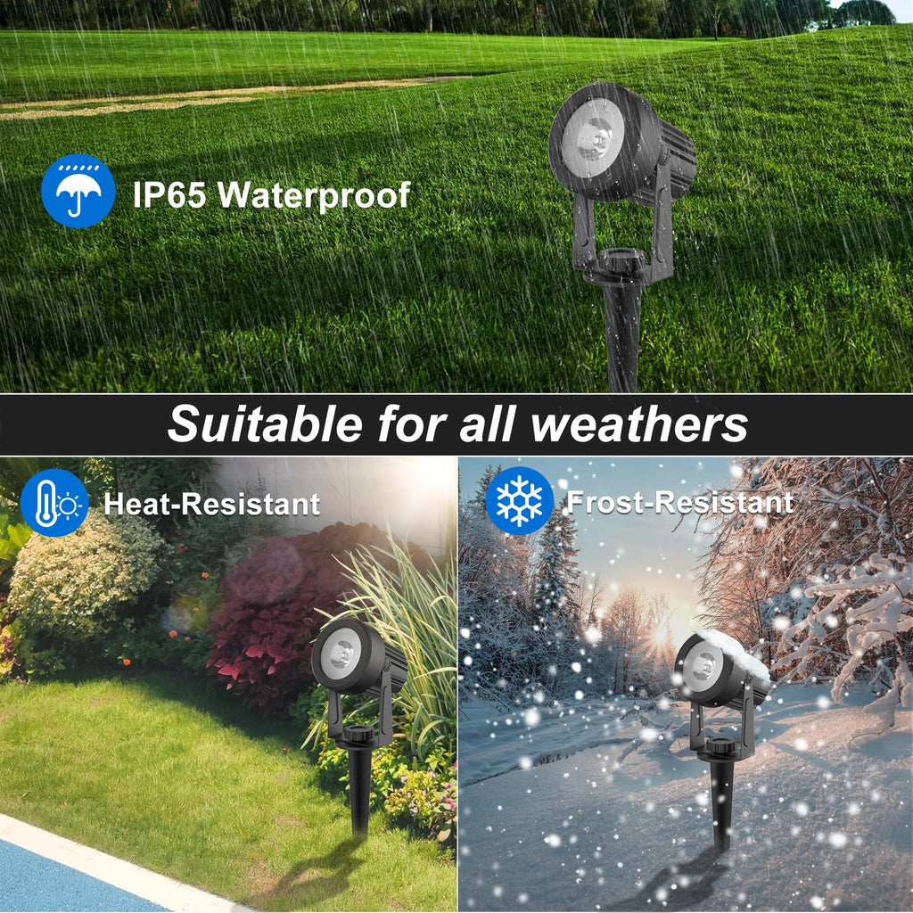 Solar Spot Lights Outdoor, Solar Landscape Spotlights IP65 Waterproof 9.8ft Cable,Auto On/Off Outdoor Wall Lights for Garden Yard Driveway Porch Walkway Pool (3000K Warm White)