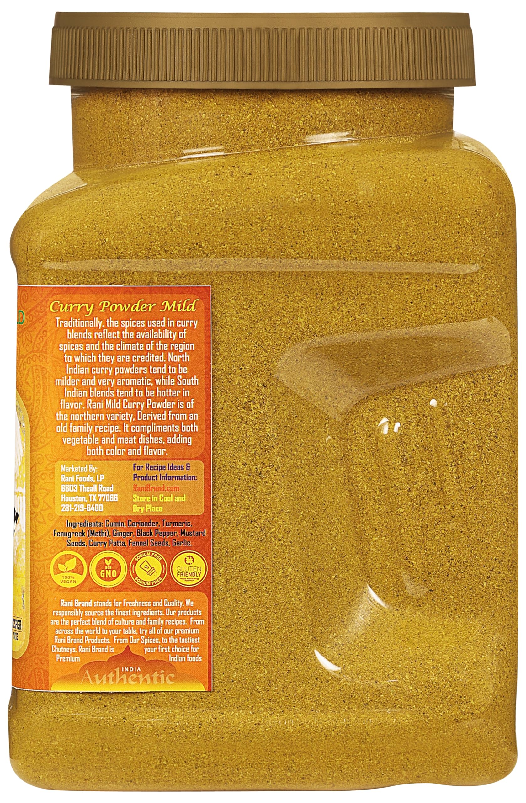 Rani Curry Powder Mild (10-Spice Authentic Indian Blend) 3oz (85g) PET Jar ~ All Natural | Salt-Free | NO Chili or Peppers | Vegan | No Colors | Gluten Friendly | NON-GMO | Kosher | Indian Origin