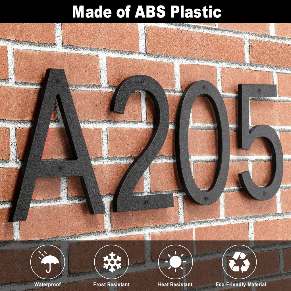 8 Inch Black Floating Arrow Signs, Modern Outdoor Plastic Directional Signs for Wall Yard Street