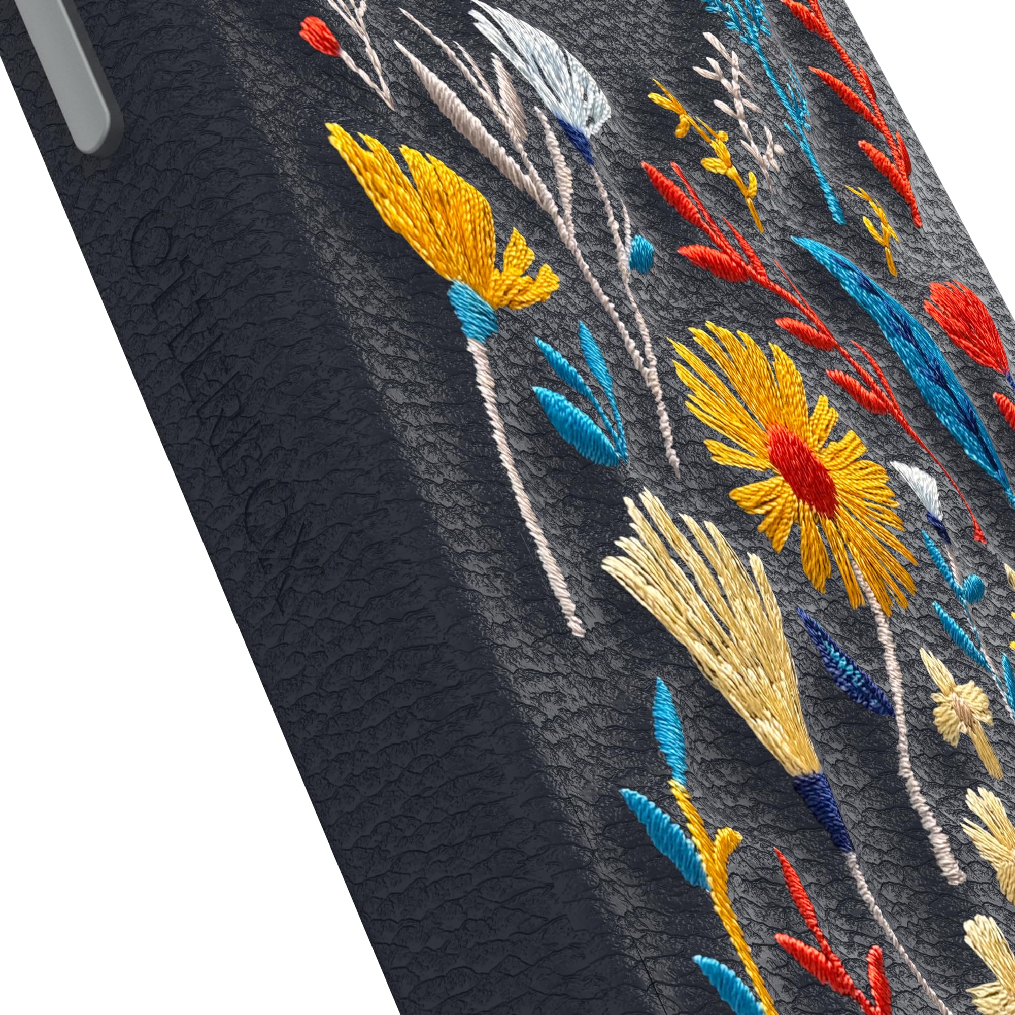 OtterBox iPhone 15 Symmetry Series Cactus Leather for MagSafe - Noir ASH (Black), Slim, Premium, Protective iPhone Case