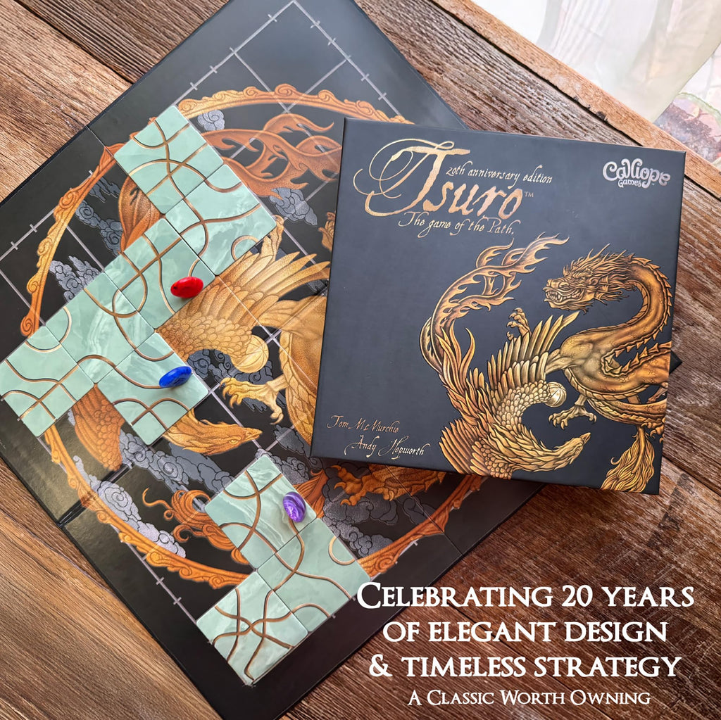 Tsuro 20th Anniversary Edition - Award-Winning Tile-Laying Strategy Board Game, 2-8 Players Ages 8+