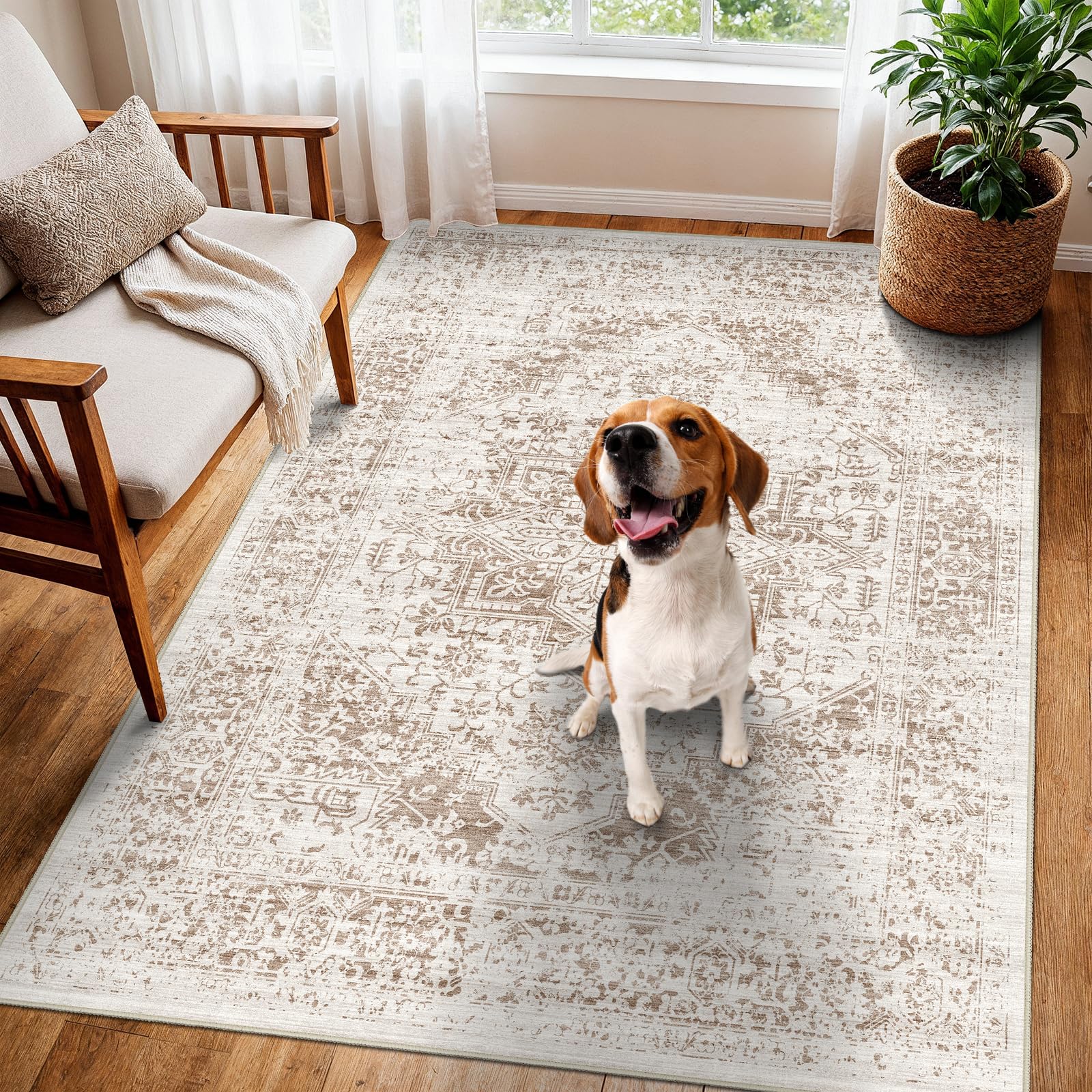 2x5 Washable Kitchen Runner Rug - Soft Low Pile Floral Animal Cat Print Rugs with Non-Slip Backing Waterproof Stain-Resistant Indoor Carpet for Hallway Entryway Bathroom Bedroom (Black)